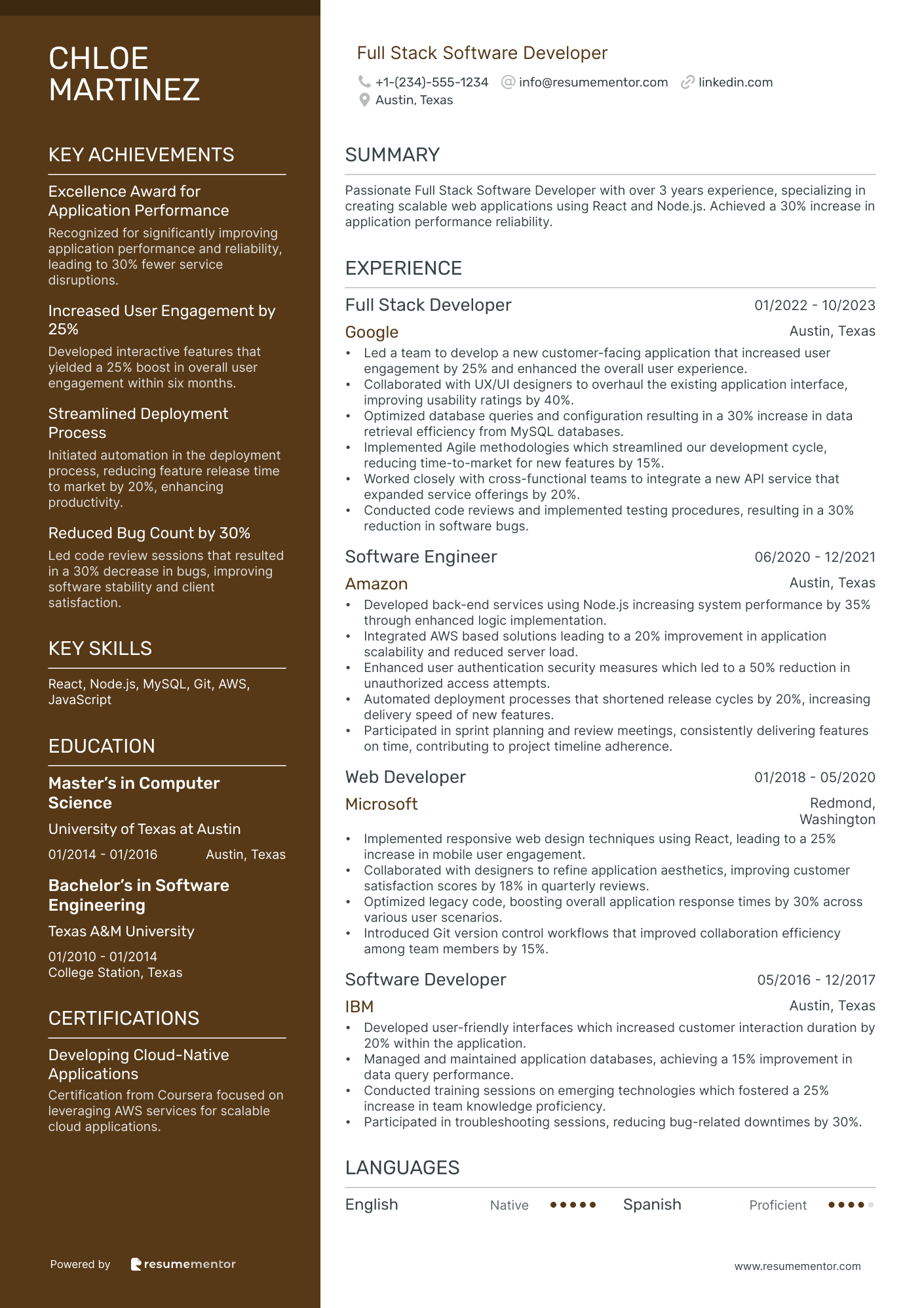 Full Stack Software Developer