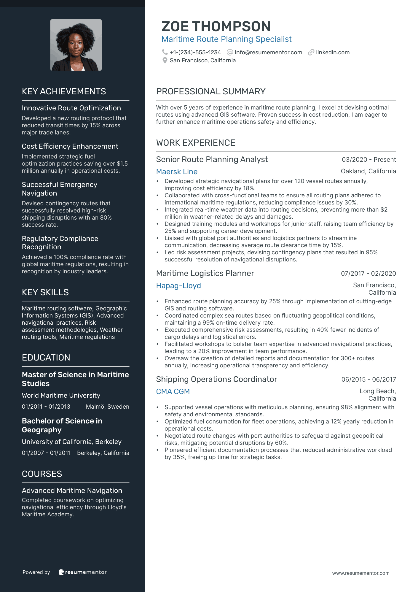 Maritime Route Planning Specialist