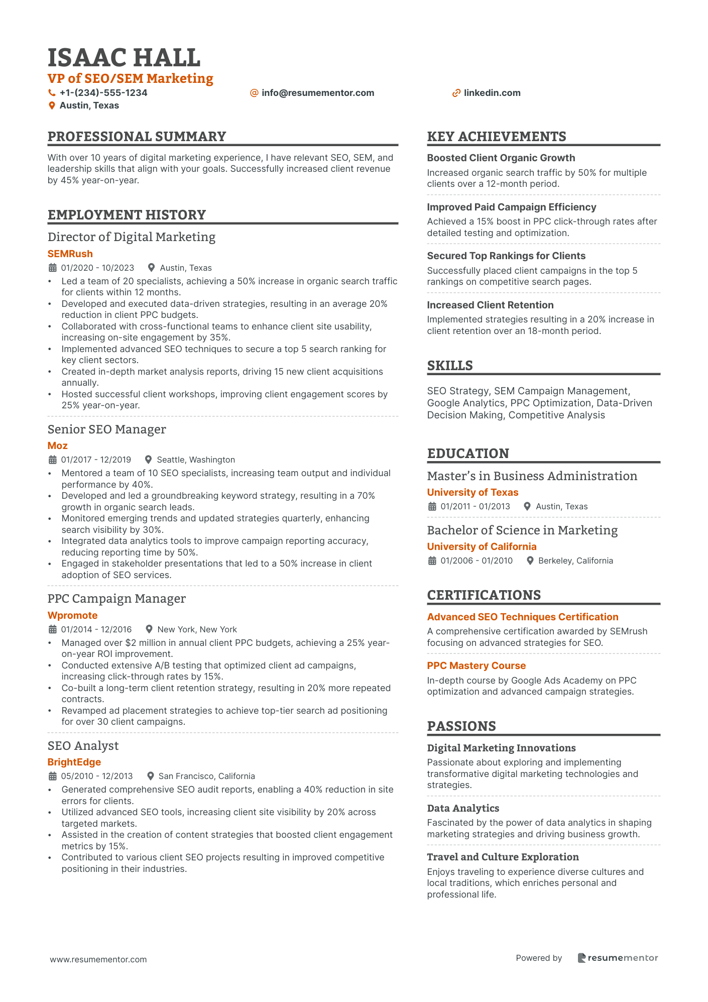 VP of SEO/SEM Marketing