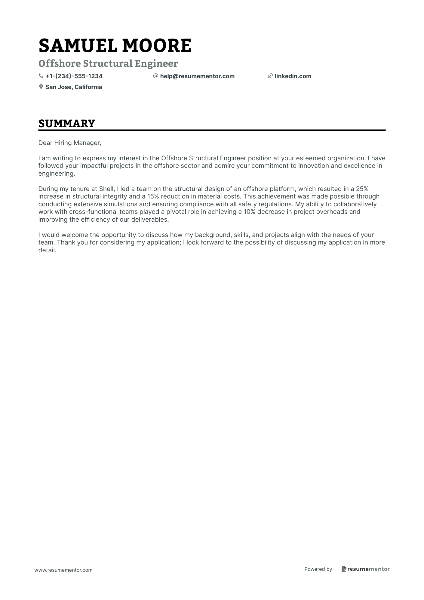 Offshore Structural Engineer