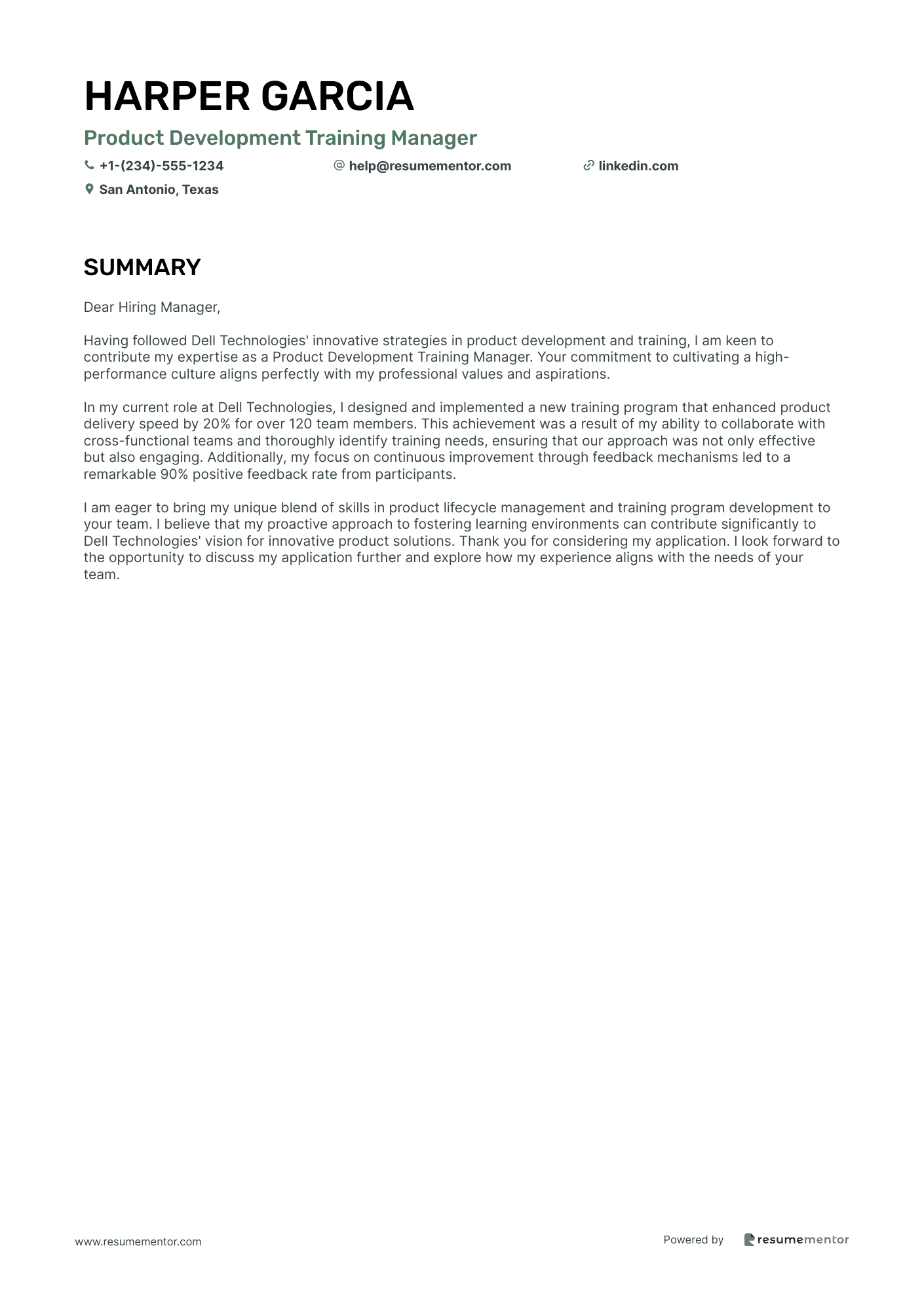 Product Development Training Manager