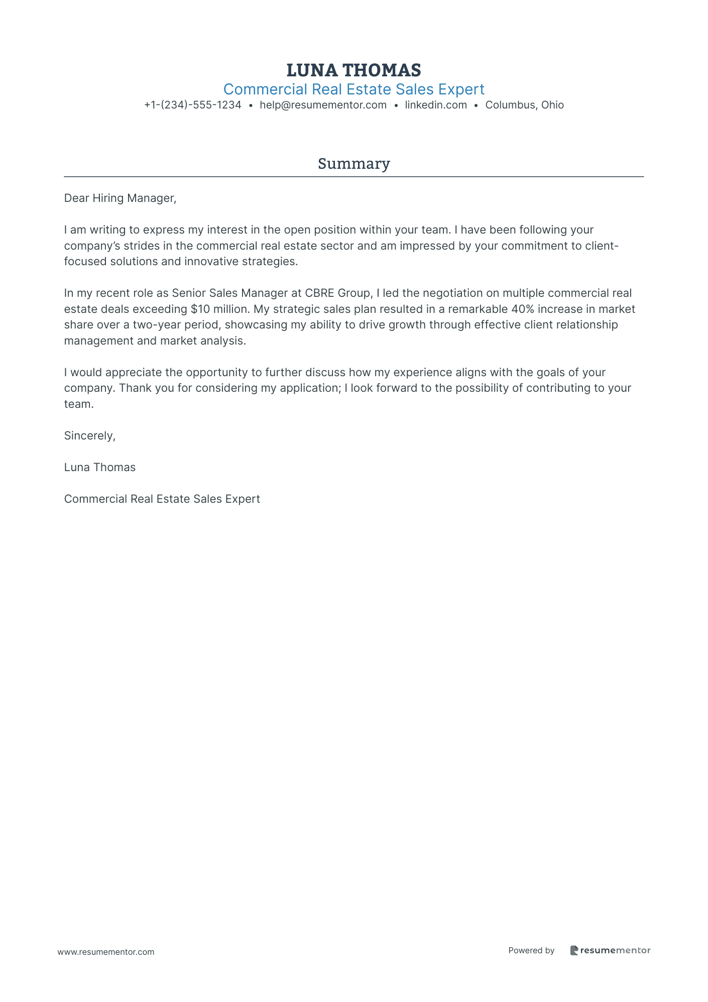 Commercial Real Estate Sales Expert