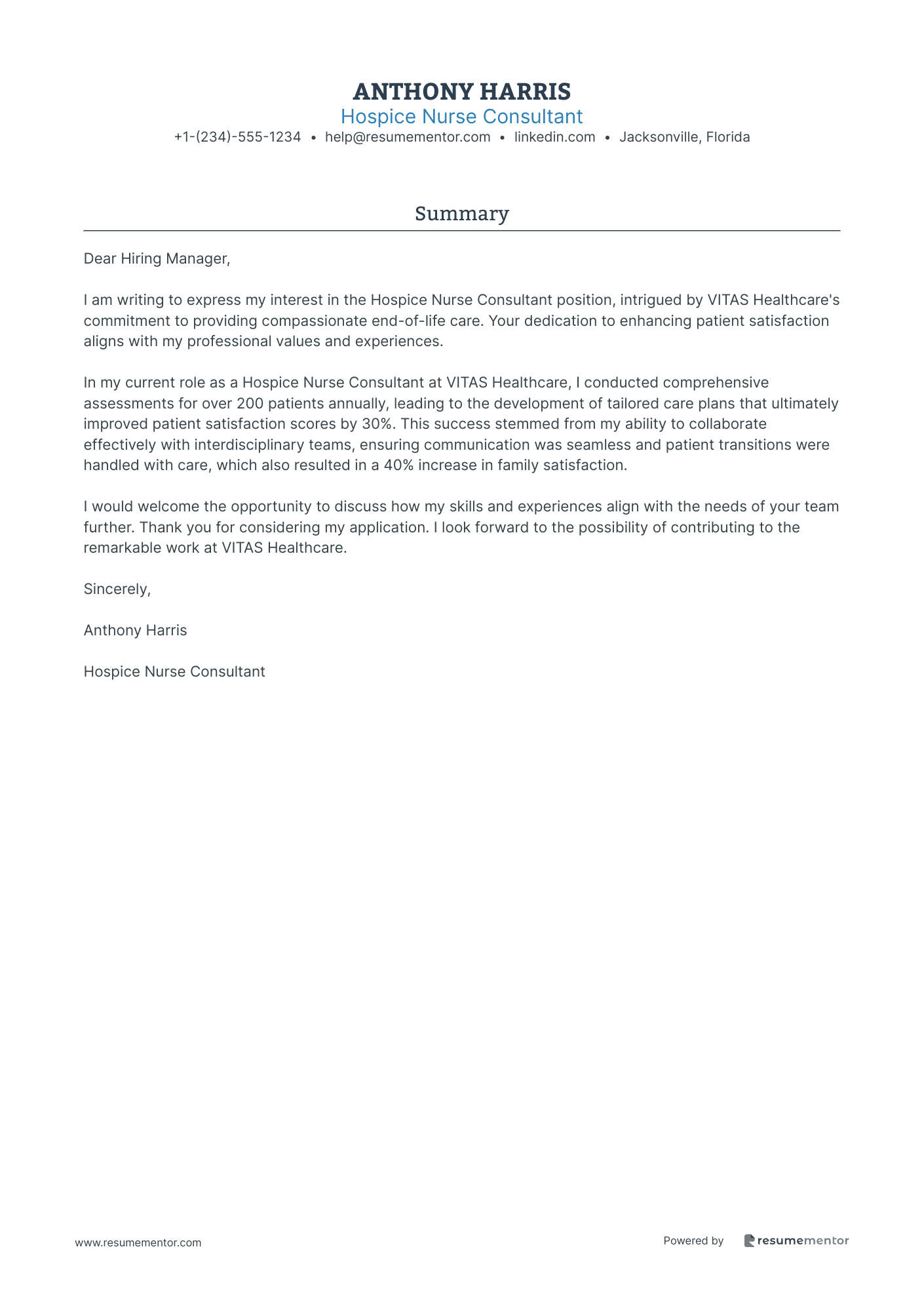 Hospice Nurse Consultant