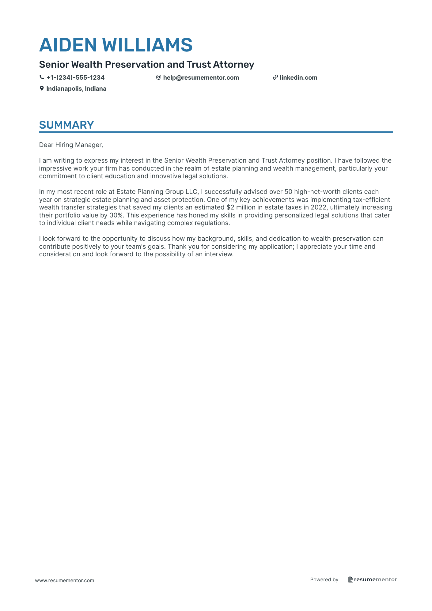 Senior Wealth Preservation and Trust Attorney