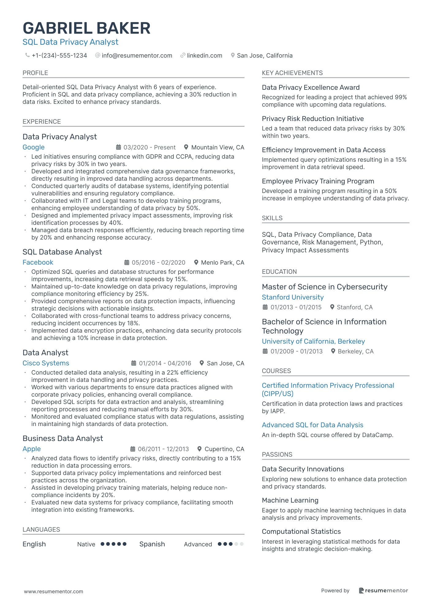 SQL Data Privacy Analyst