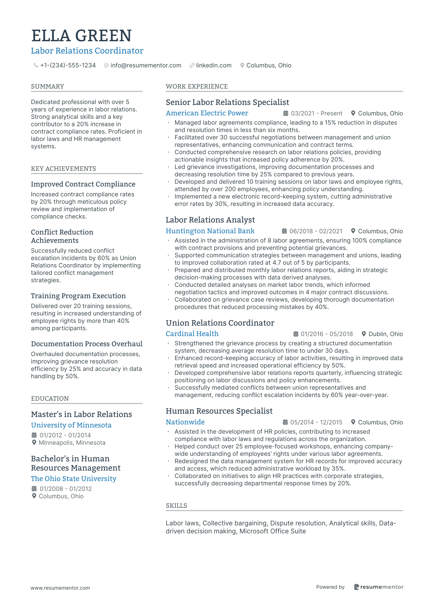 Labor Relations Coordinator