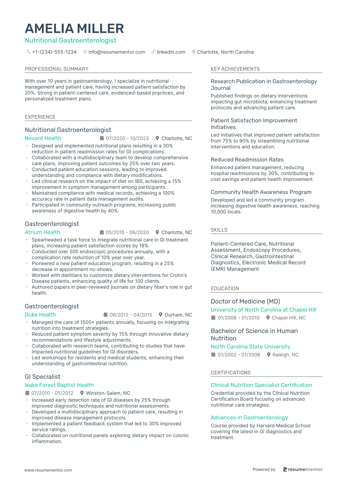 Nutritional Gastroenterologist