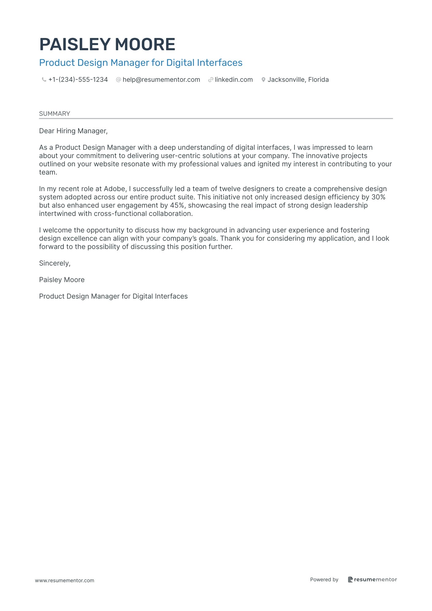 Product Design Manager for Digital Interfaces
