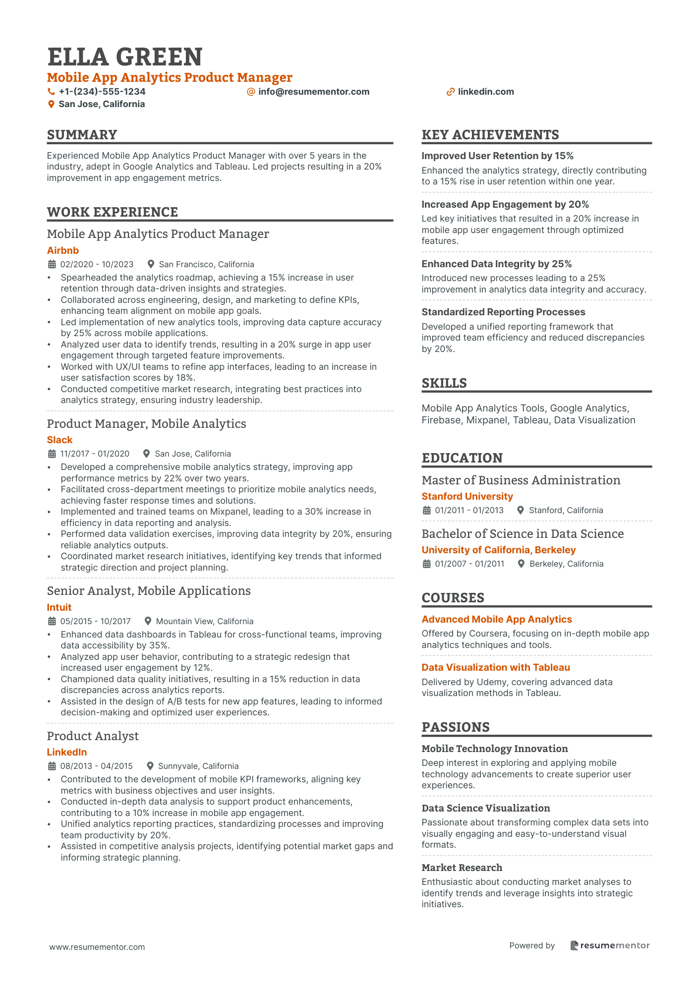 Mobile App Analytics Product Manager