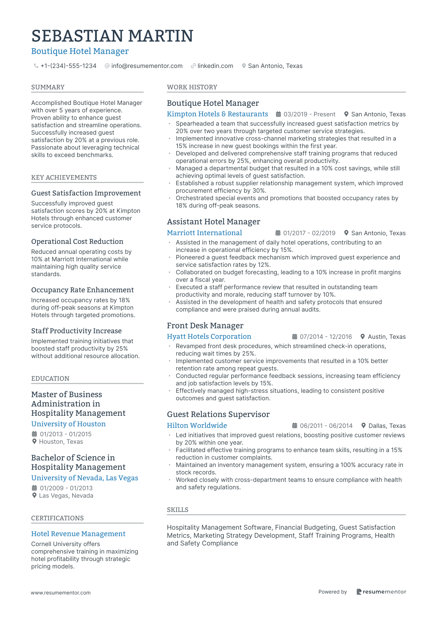 Boutique Hotel Manager