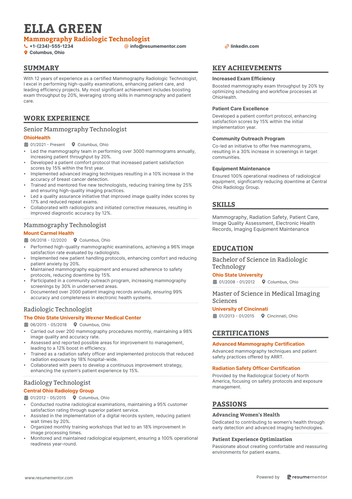 Mammography Radiologic Technologist