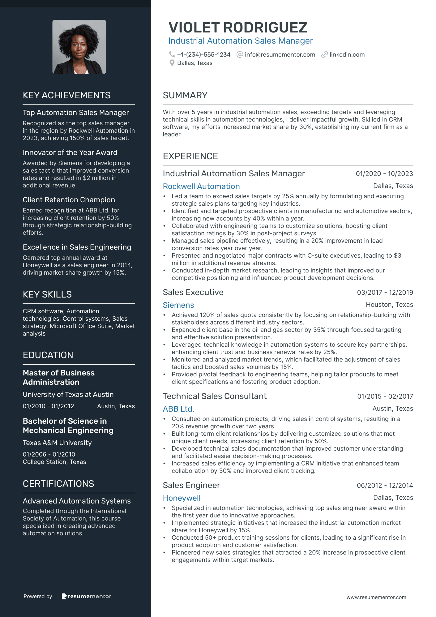 Industrial Automation Sales Manager