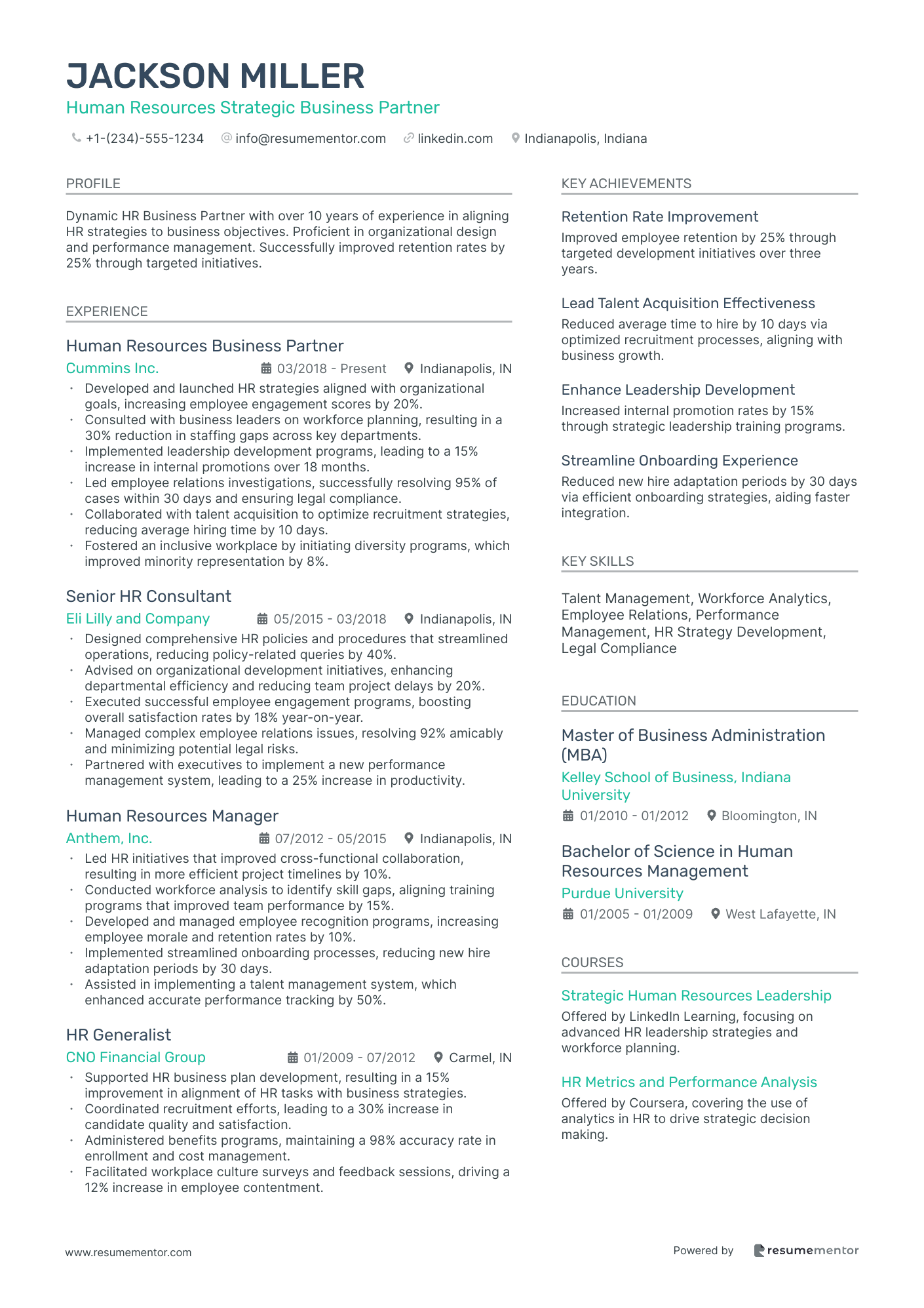 Human Resources Strategic Business Partner