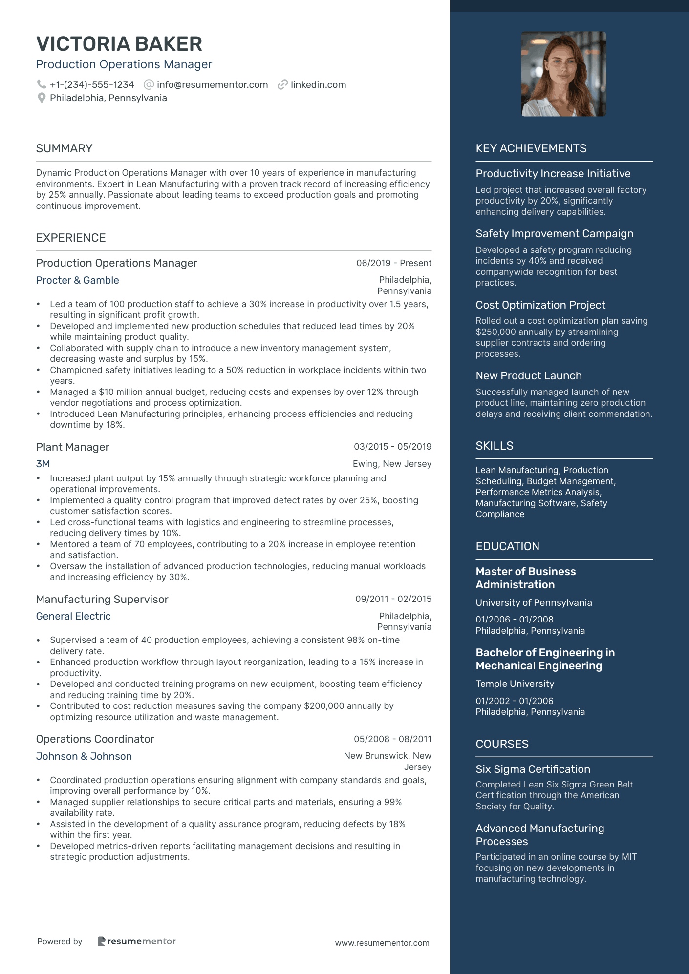 Production Operations Manager