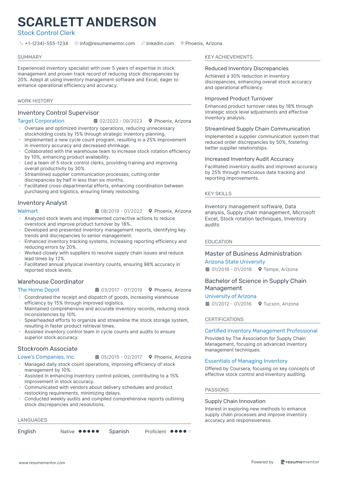 Stock Control Clerk