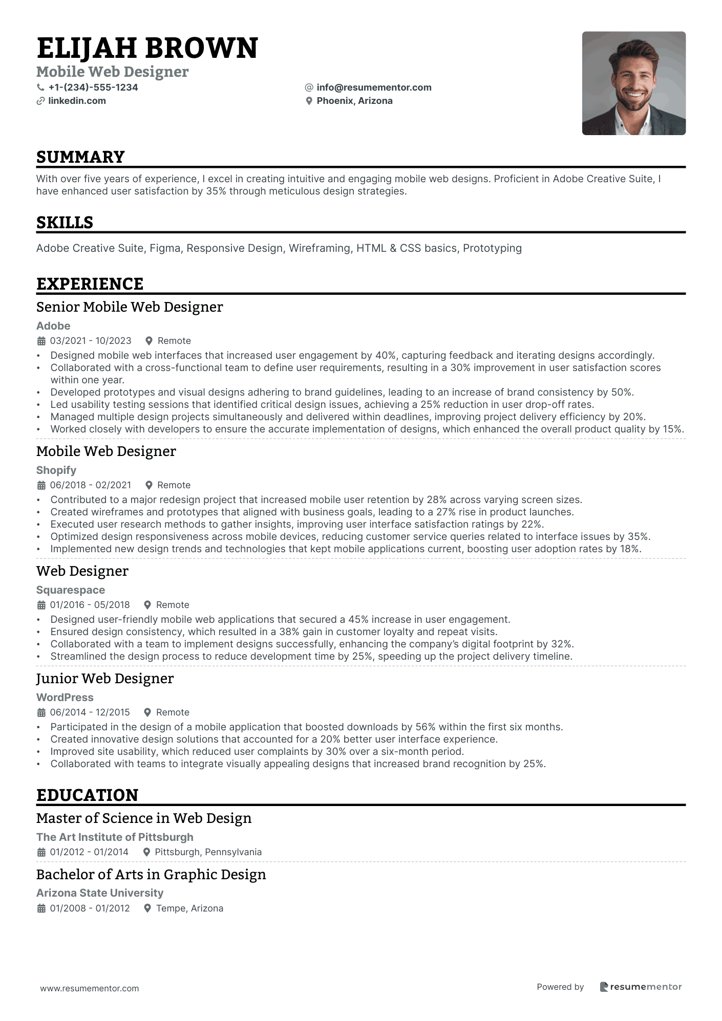 Mobile Web Designer