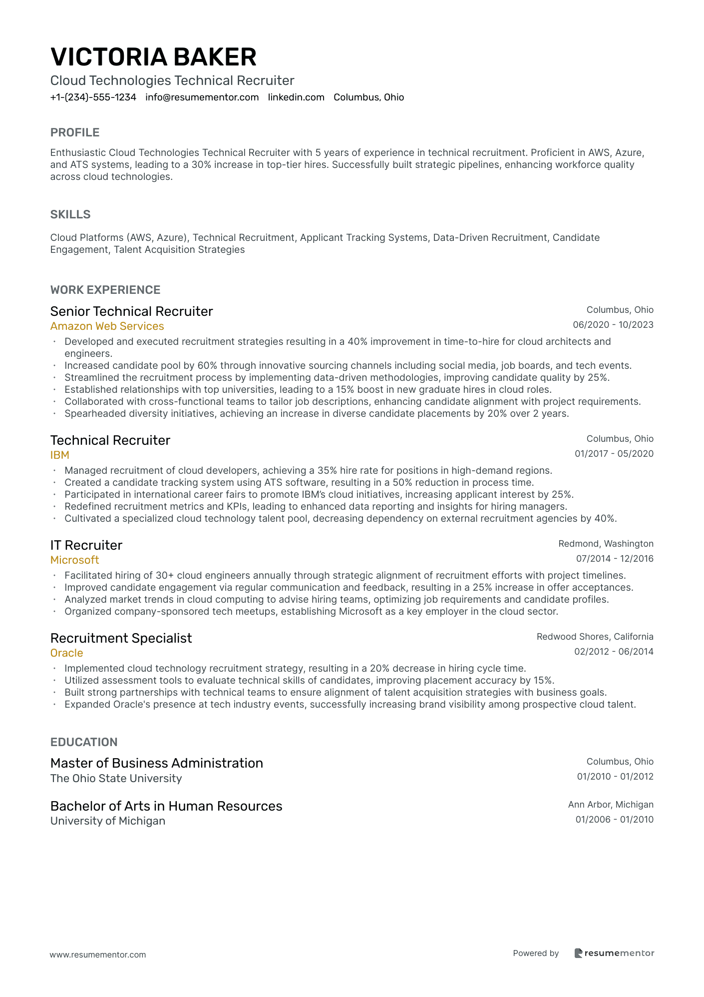 Cloud Technologies Technical Recruiter