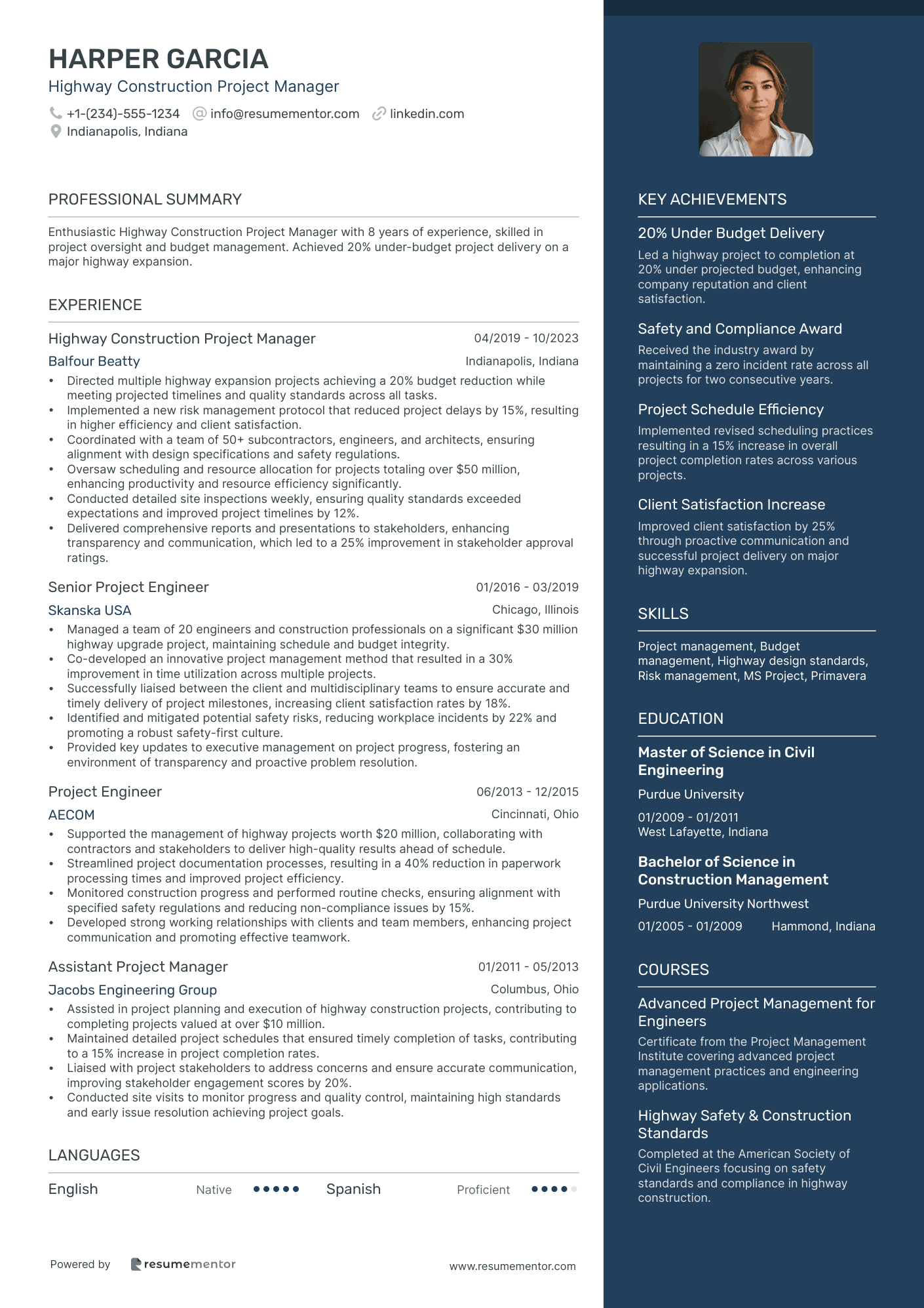Highway Construction Project Manager