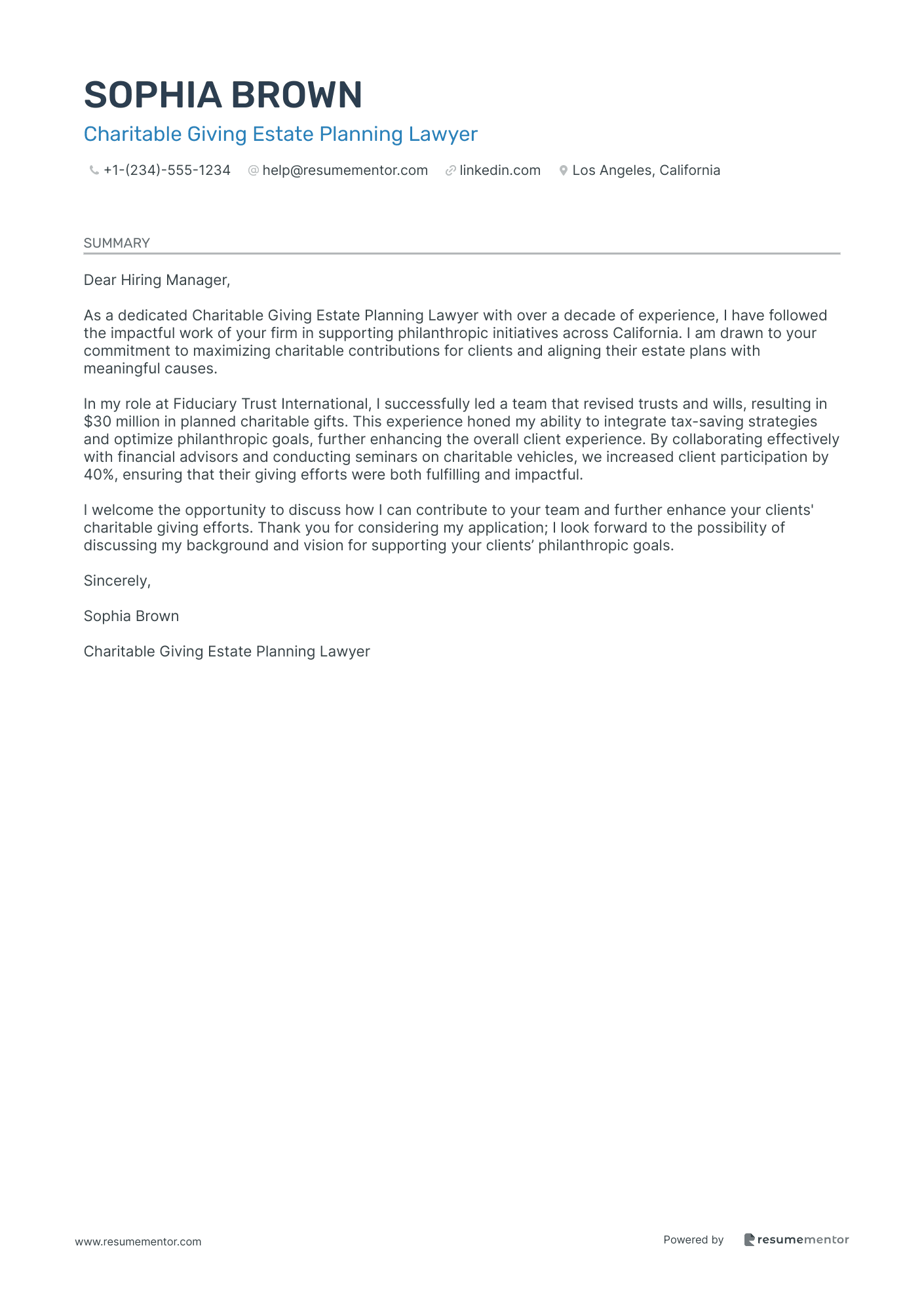 Charitable Giving Estate Planning Lawyer