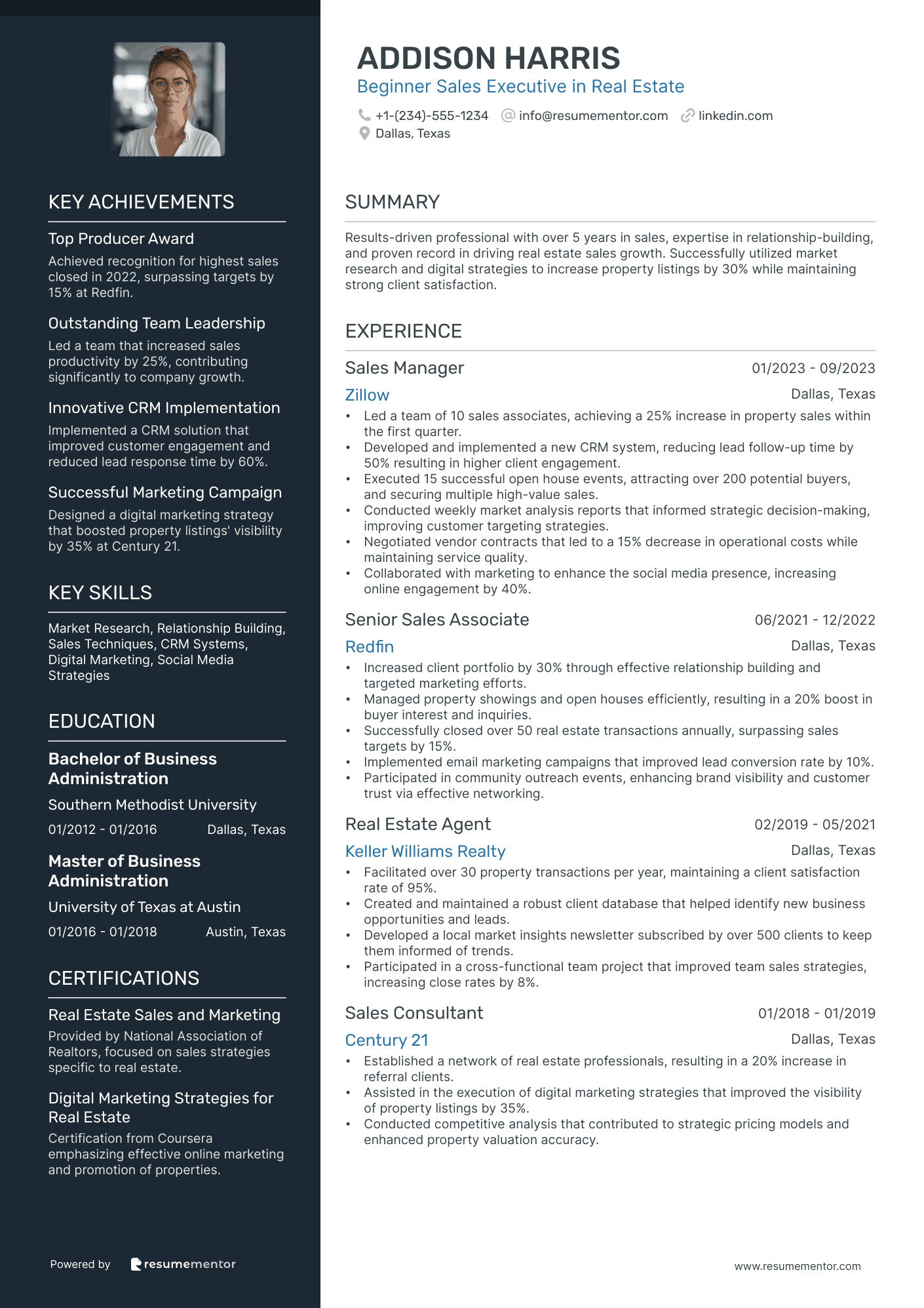 Beginner Sales Executive in Real Estate