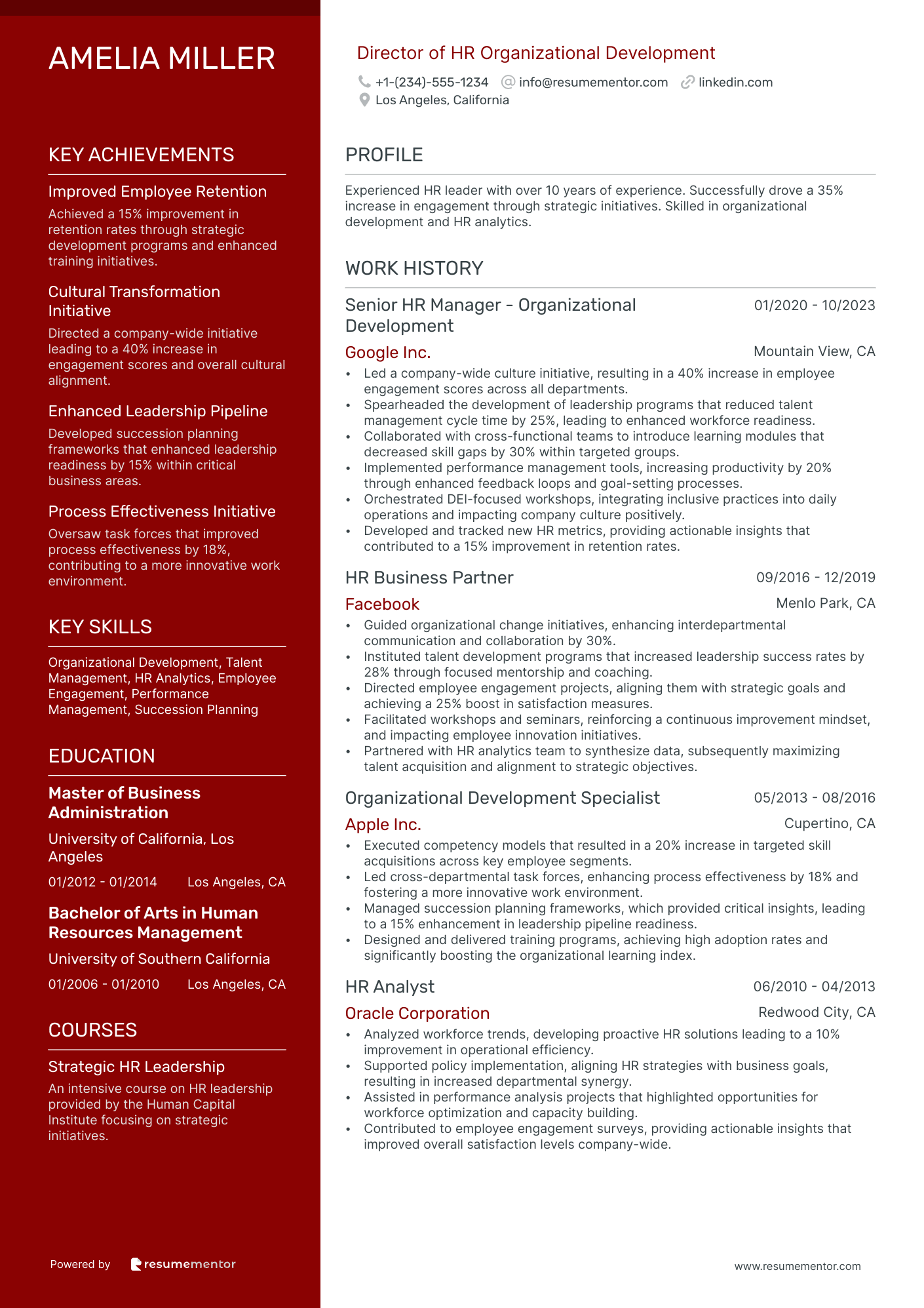 Director of HR Organizational Development