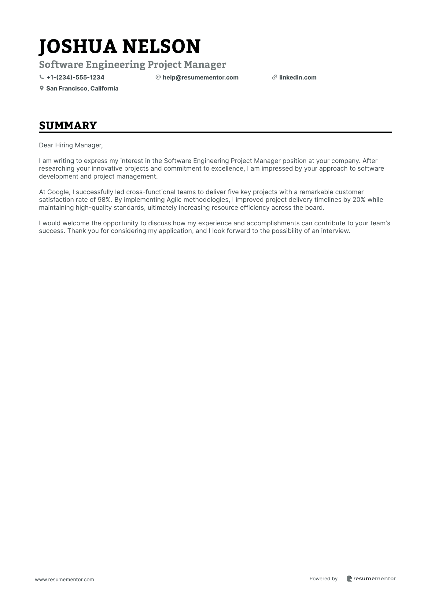 Software Engineering Project Manager