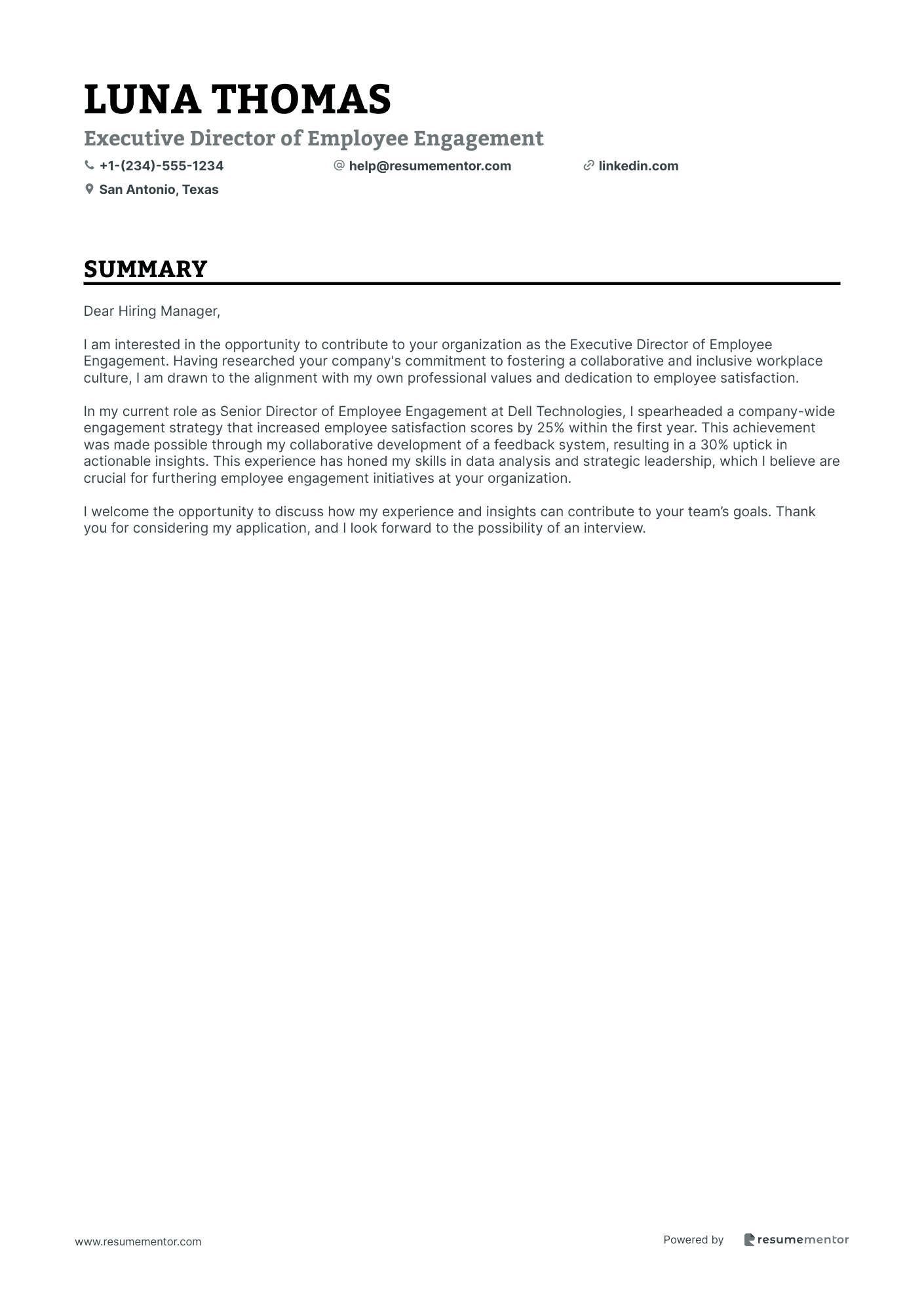 Executive Director of Employee Engagement