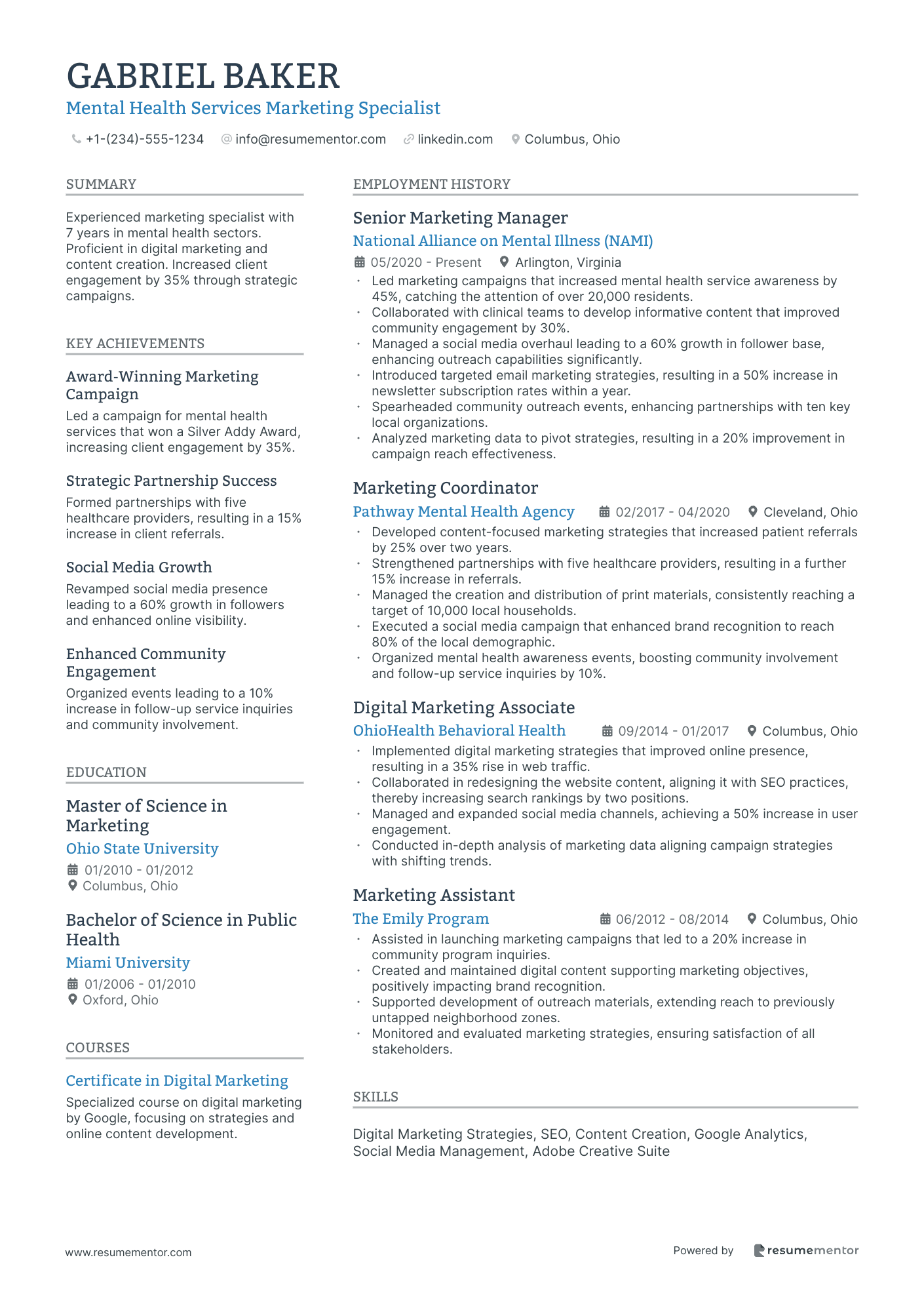 Mental Health Services Marketing Specialist