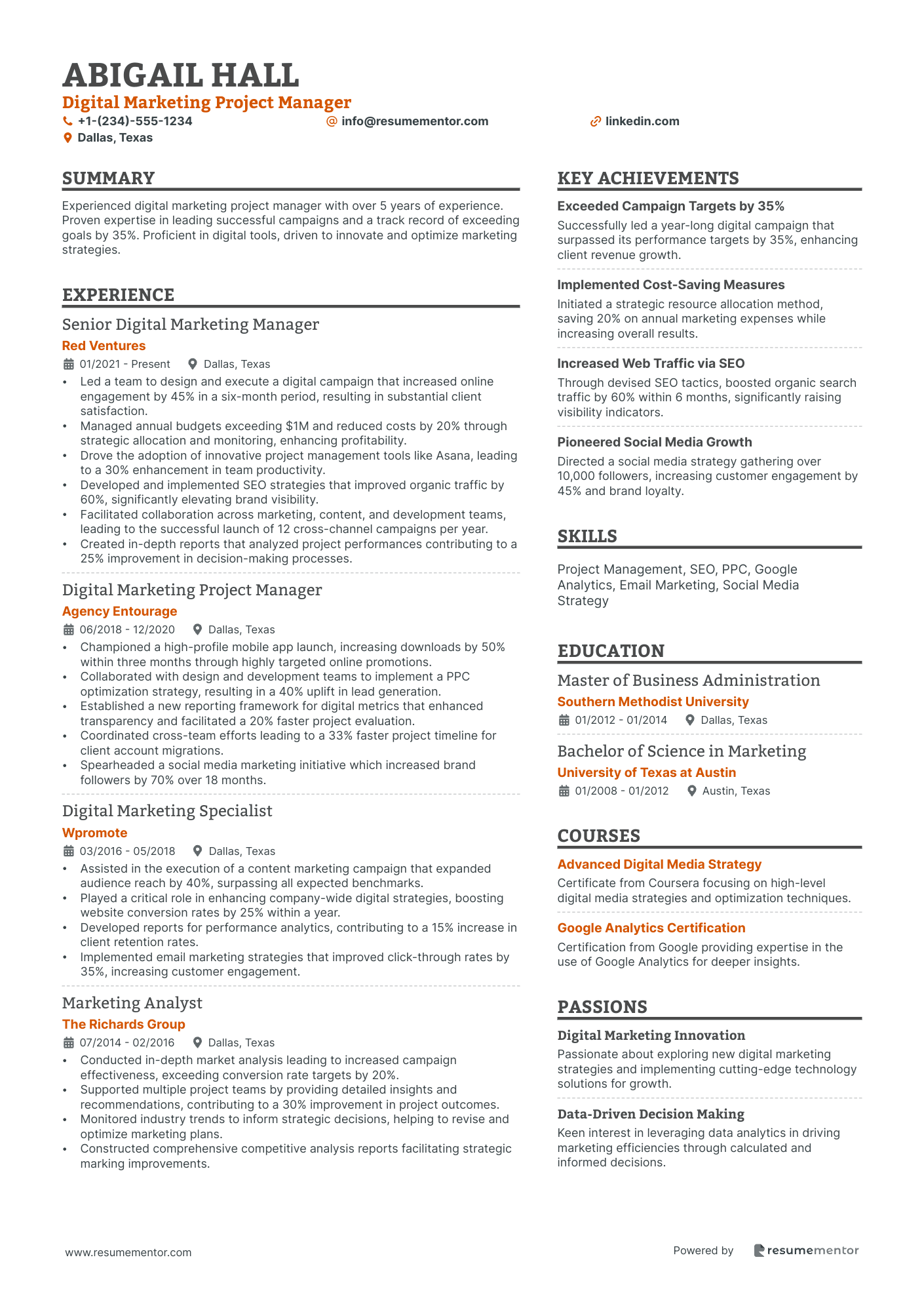Digital Marketing Project Manager