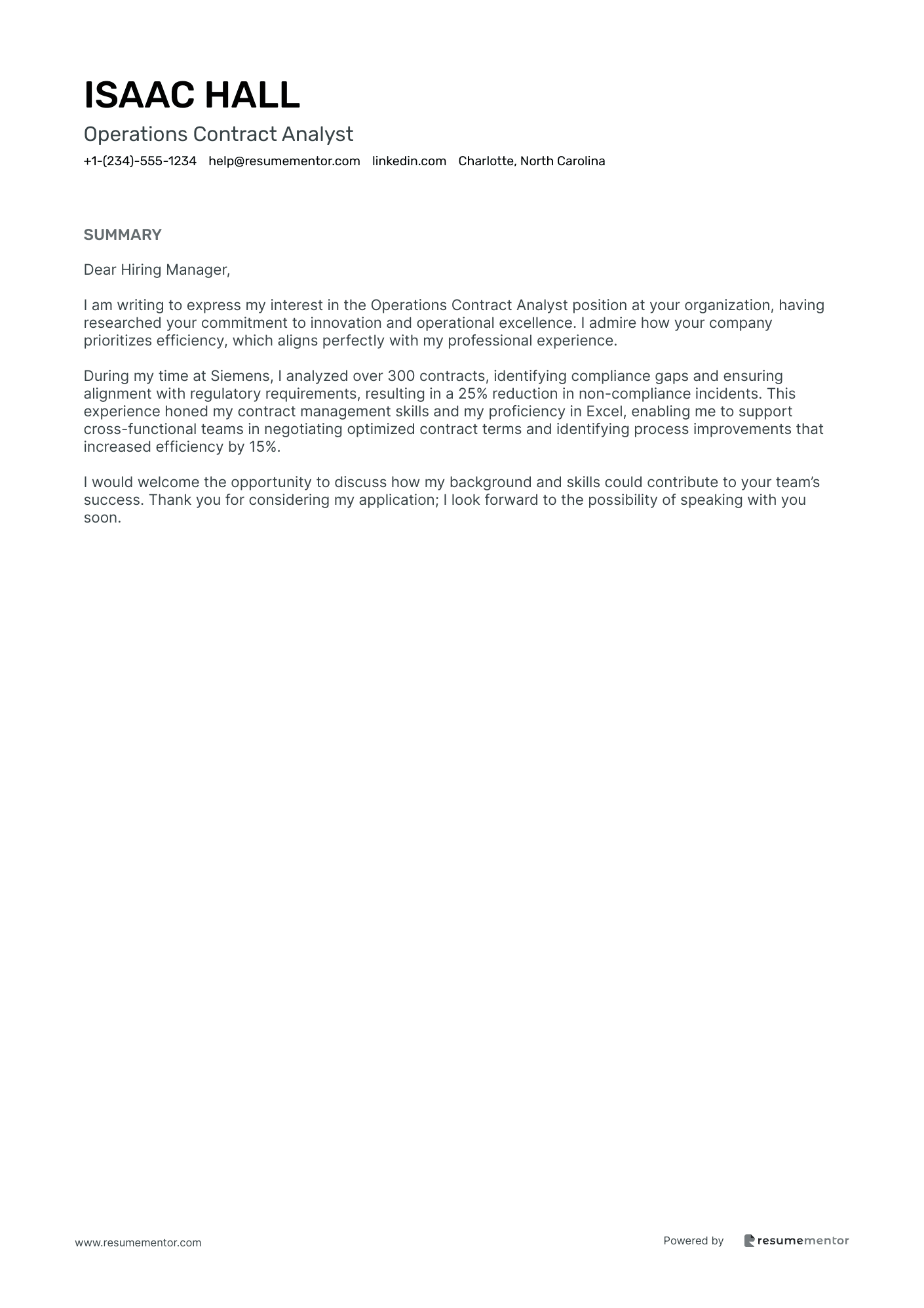 Operations Contract Analyst