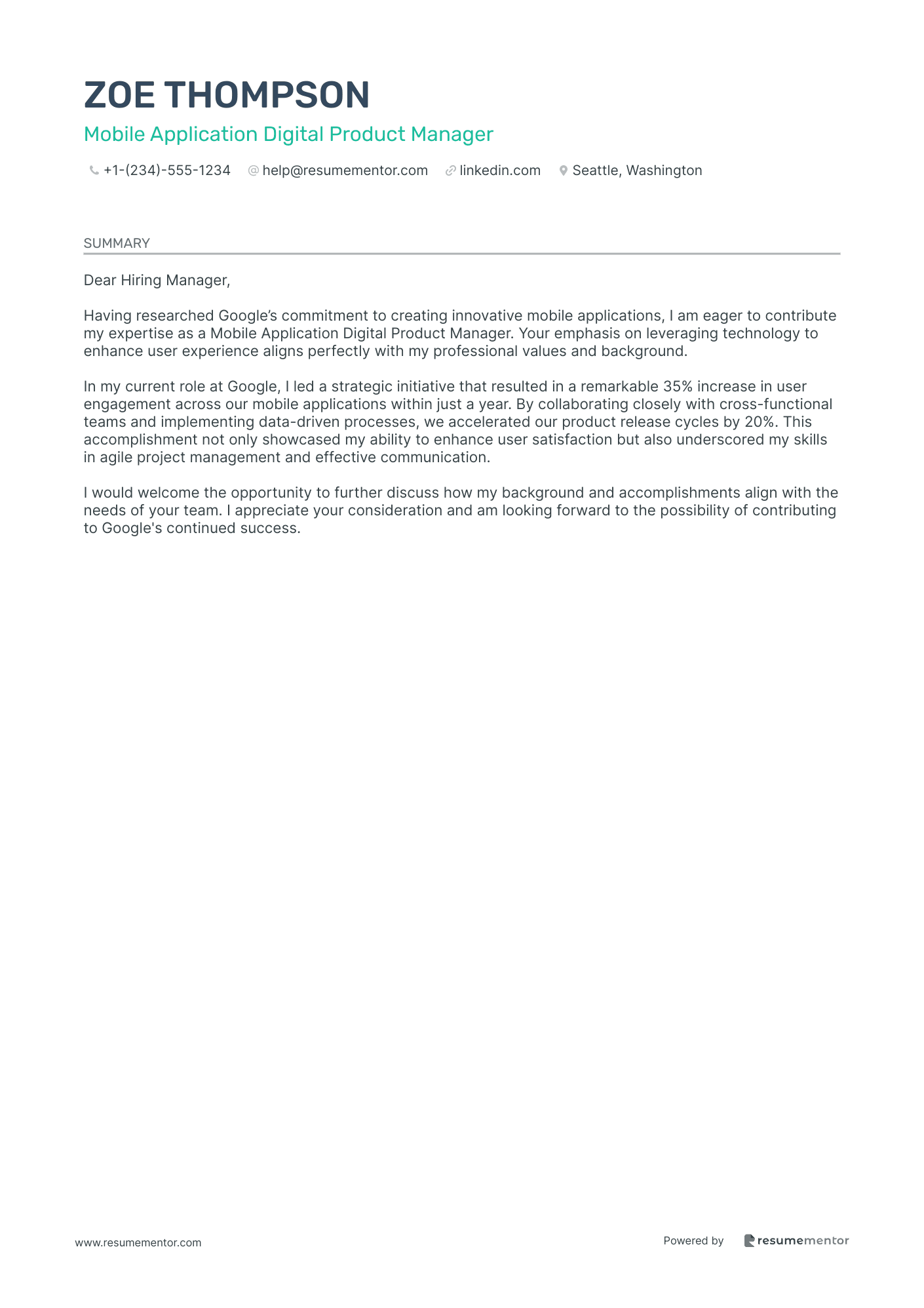 Mobile Application Digital Product Manager