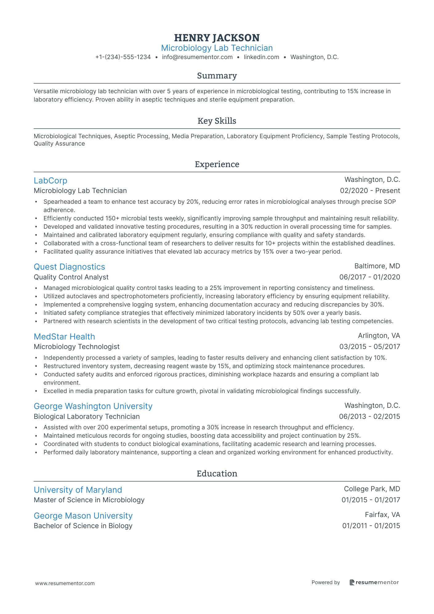 Microbiology Lab Technician