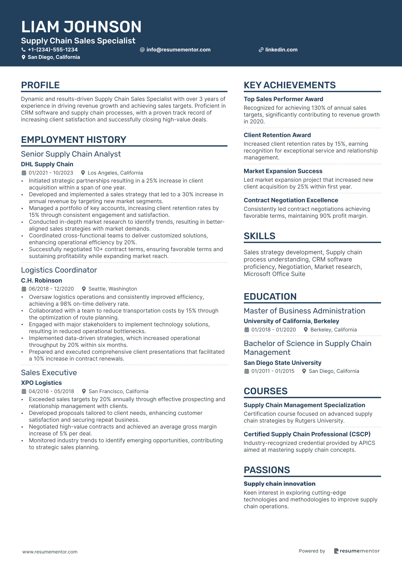 Supply Chain Sales Specialist