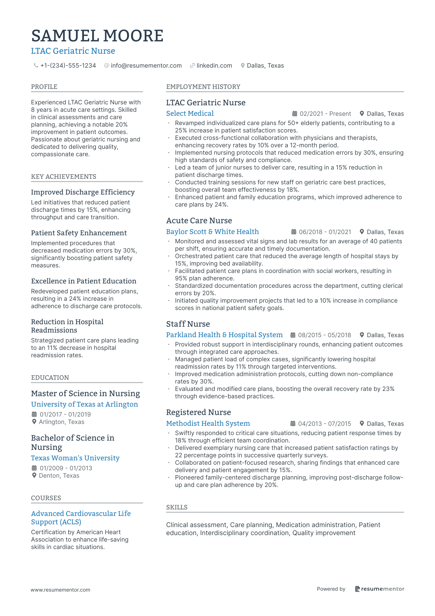 LTAC Geriatric Nurse