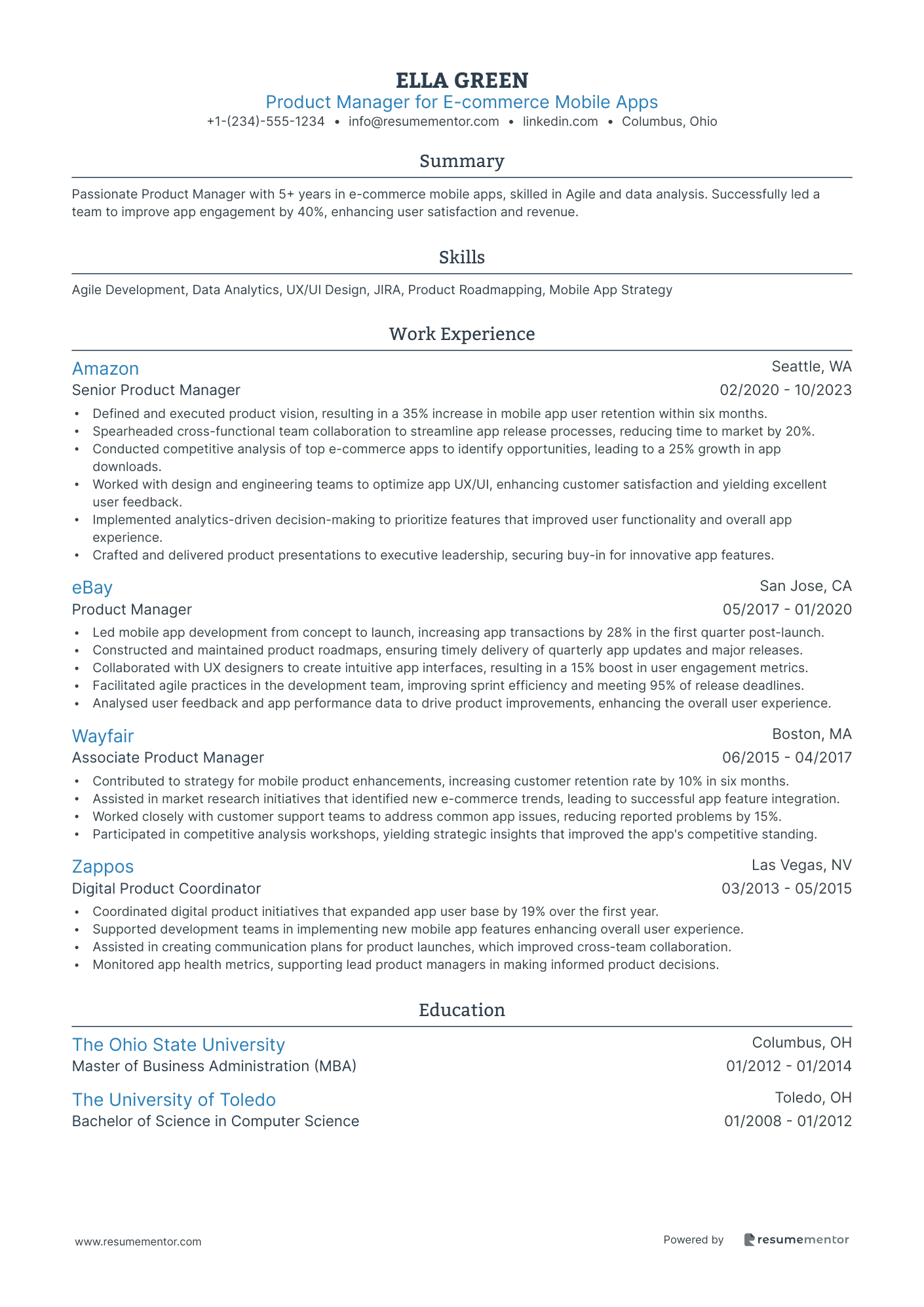 Product Manager for E commerce Mobile Apps