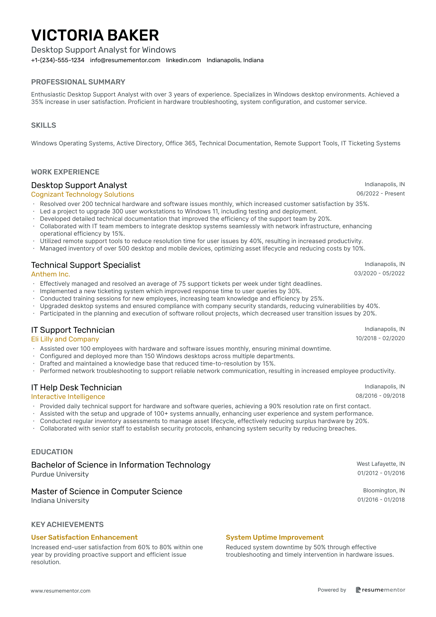Desktop Support Analyst for Windows