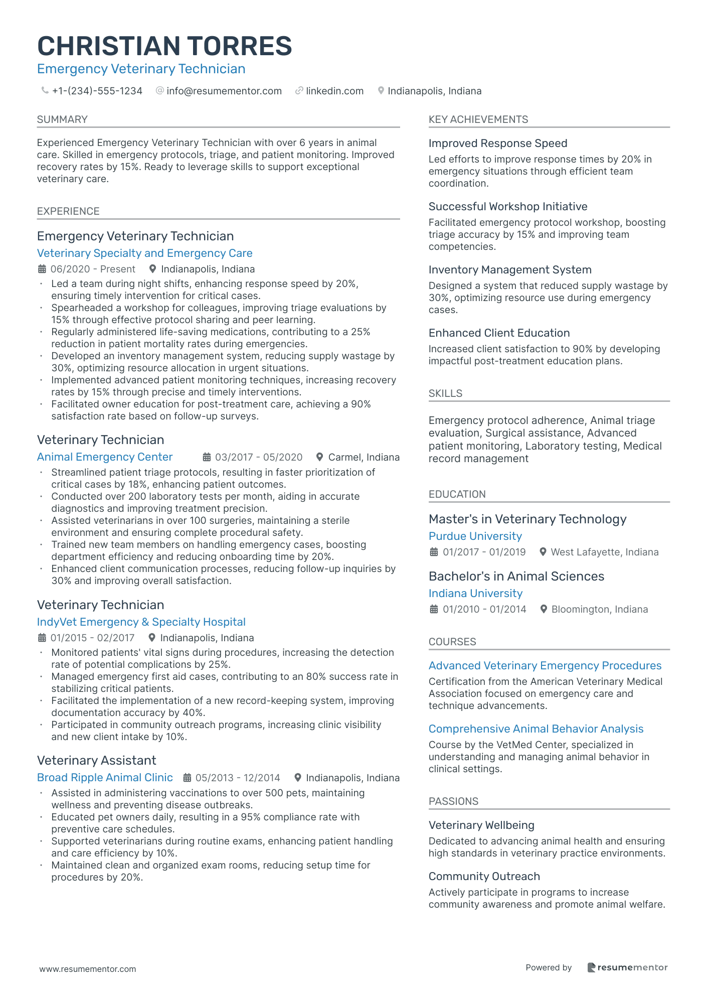 Emergency Veterinary Technician