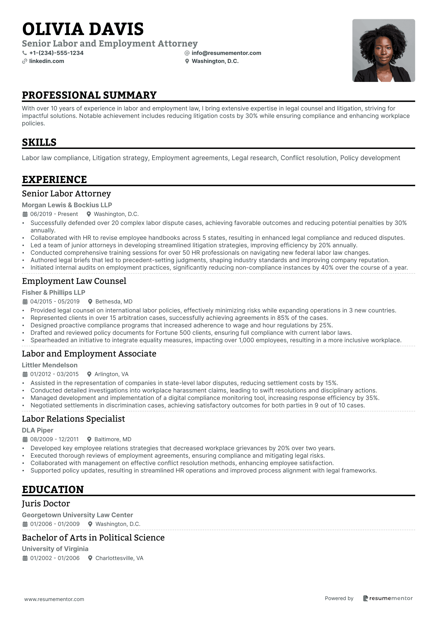Senior Labor and Employment Attorney