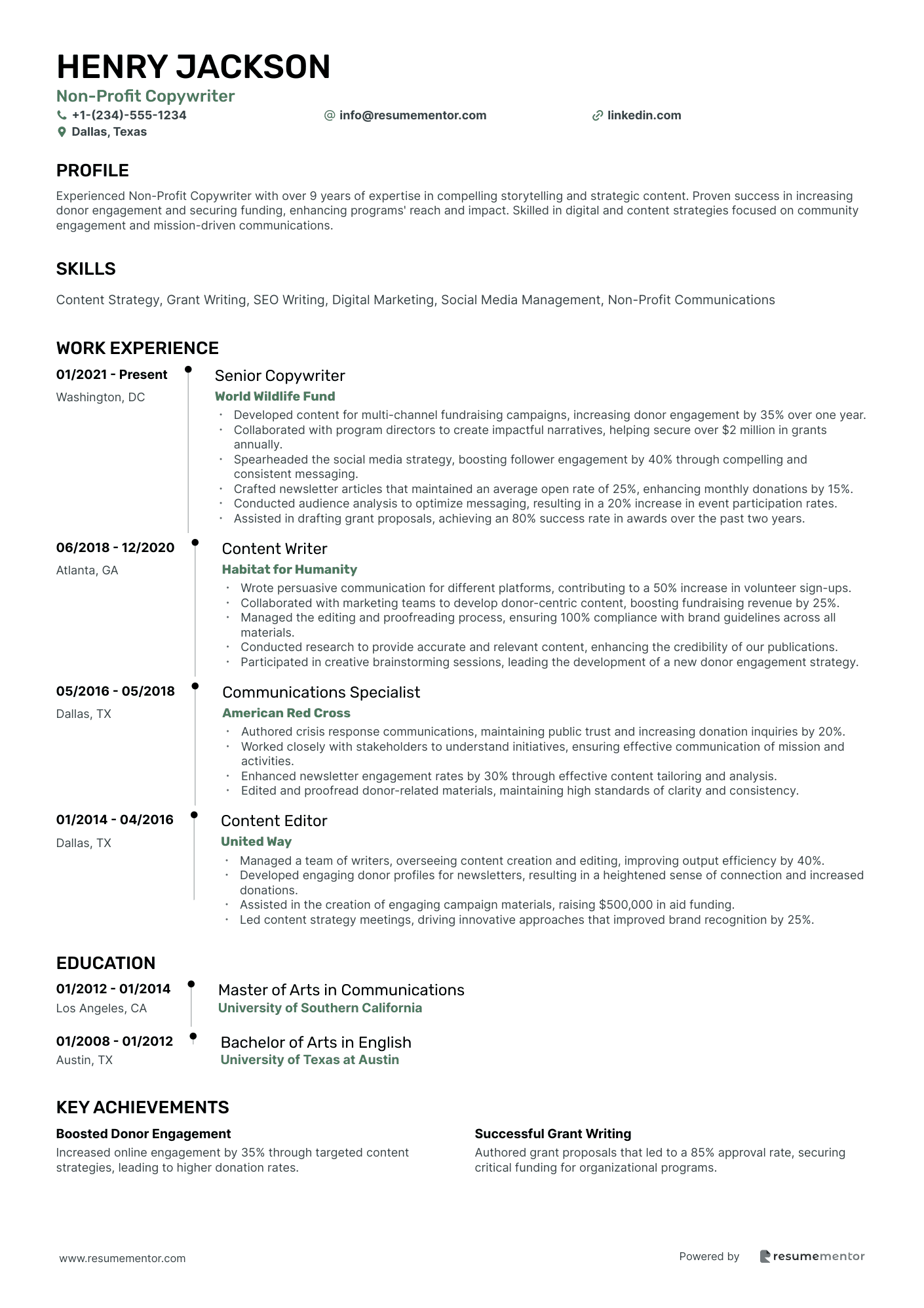 Non Profit Copywriter
