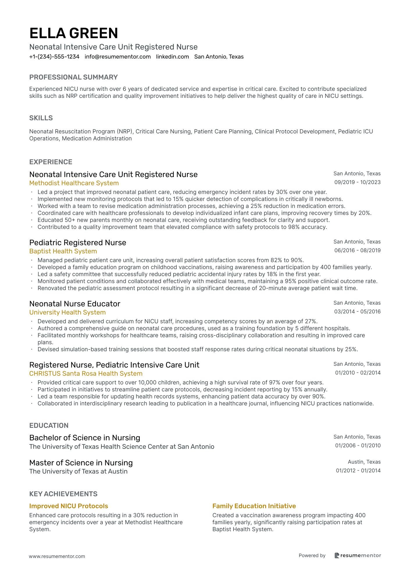 Neonatal Intensive Care Unit Registered Nurse