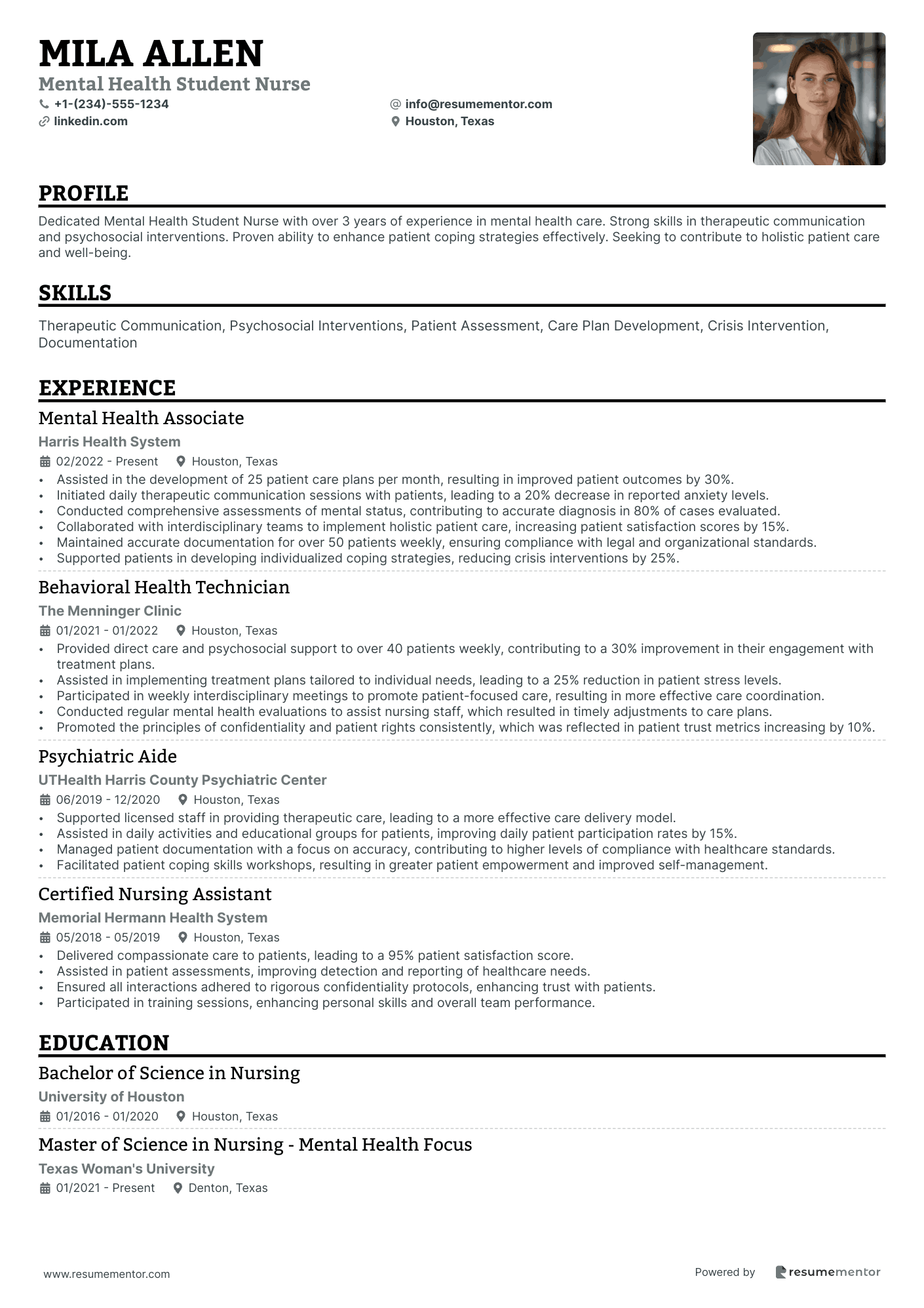 Mental Health Student Nurse