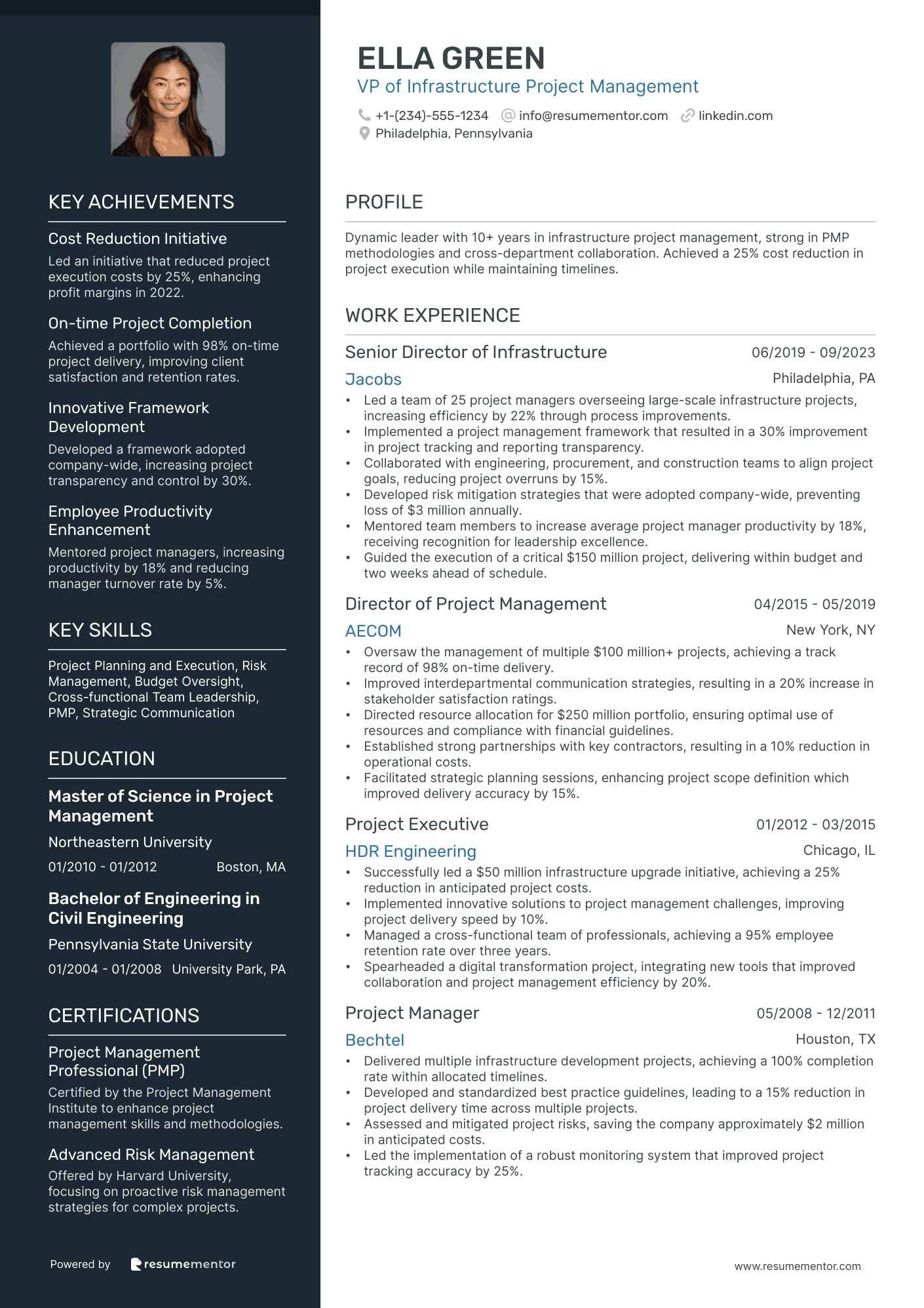 VP of Infrastructure Project Management