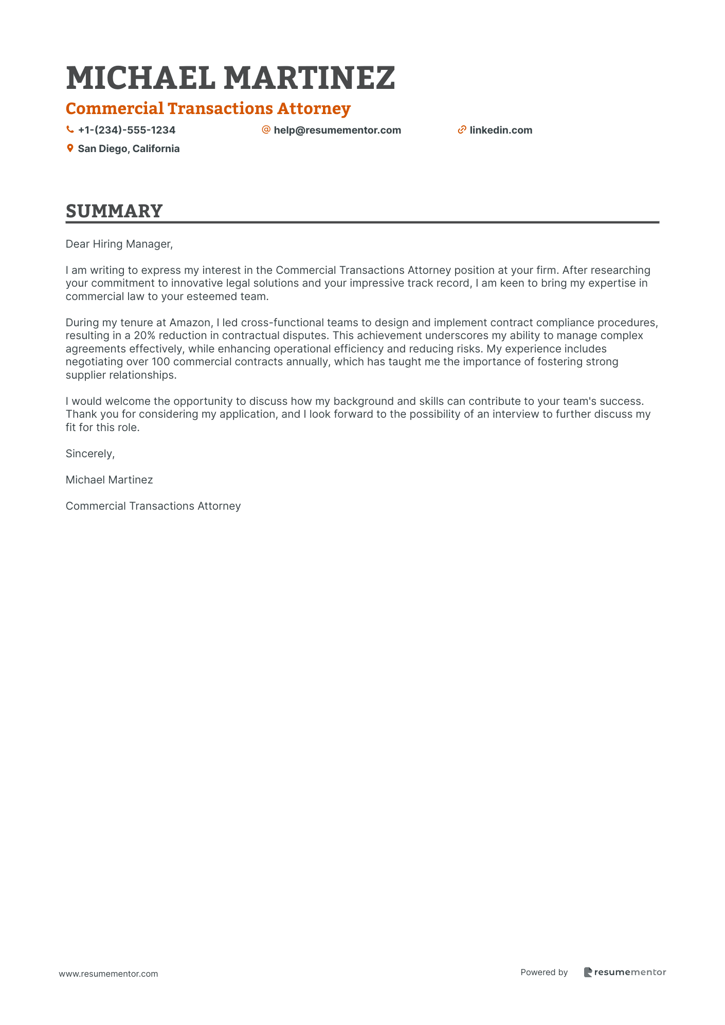 Commercial Transactions Attorney