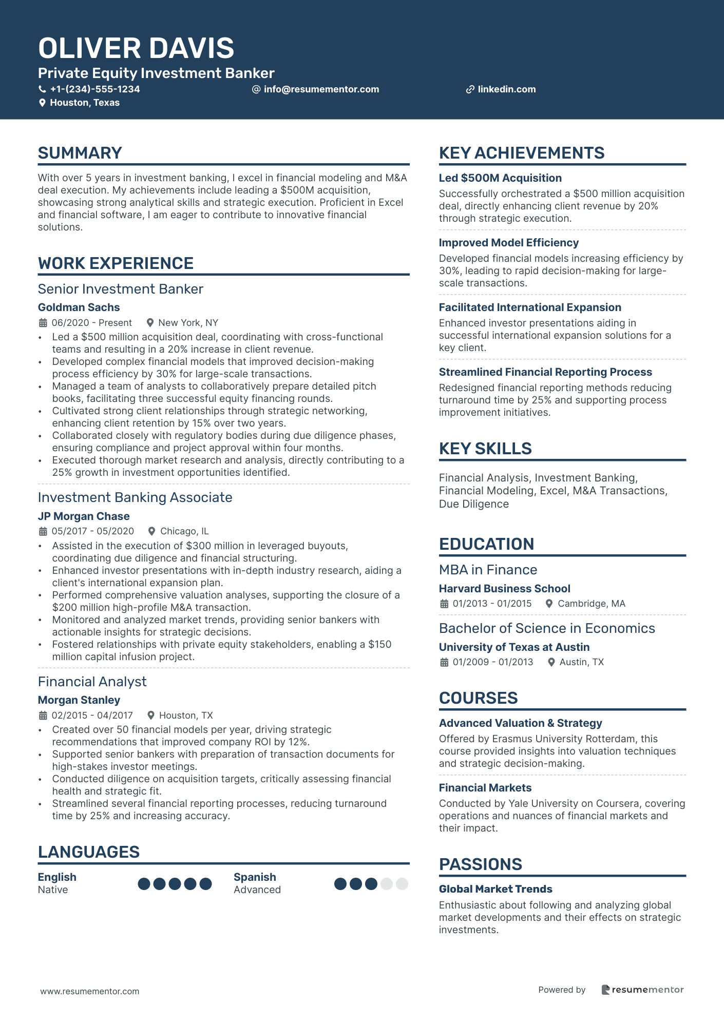 Private Equity Investment Banker