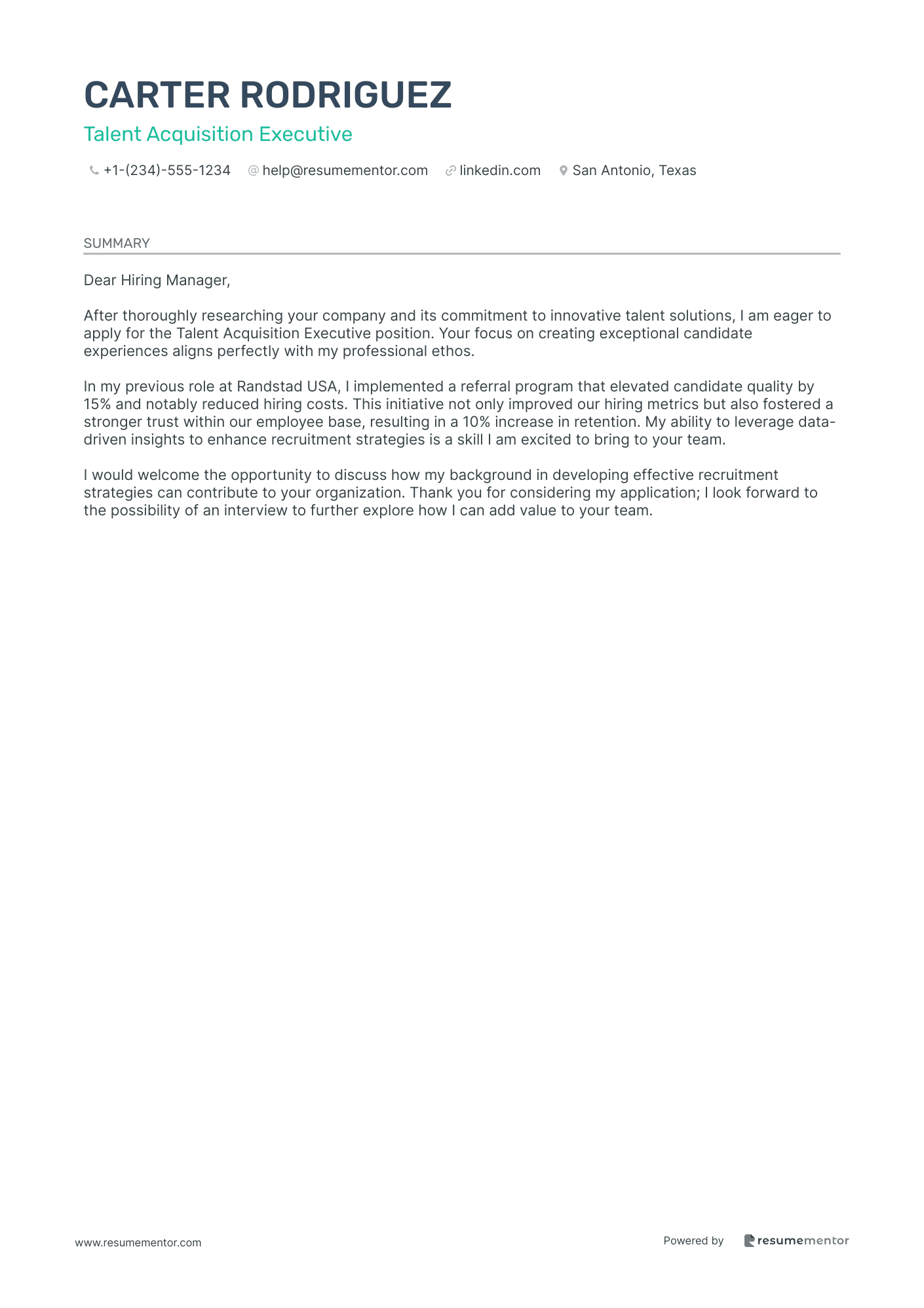Talent Acquisition Executive