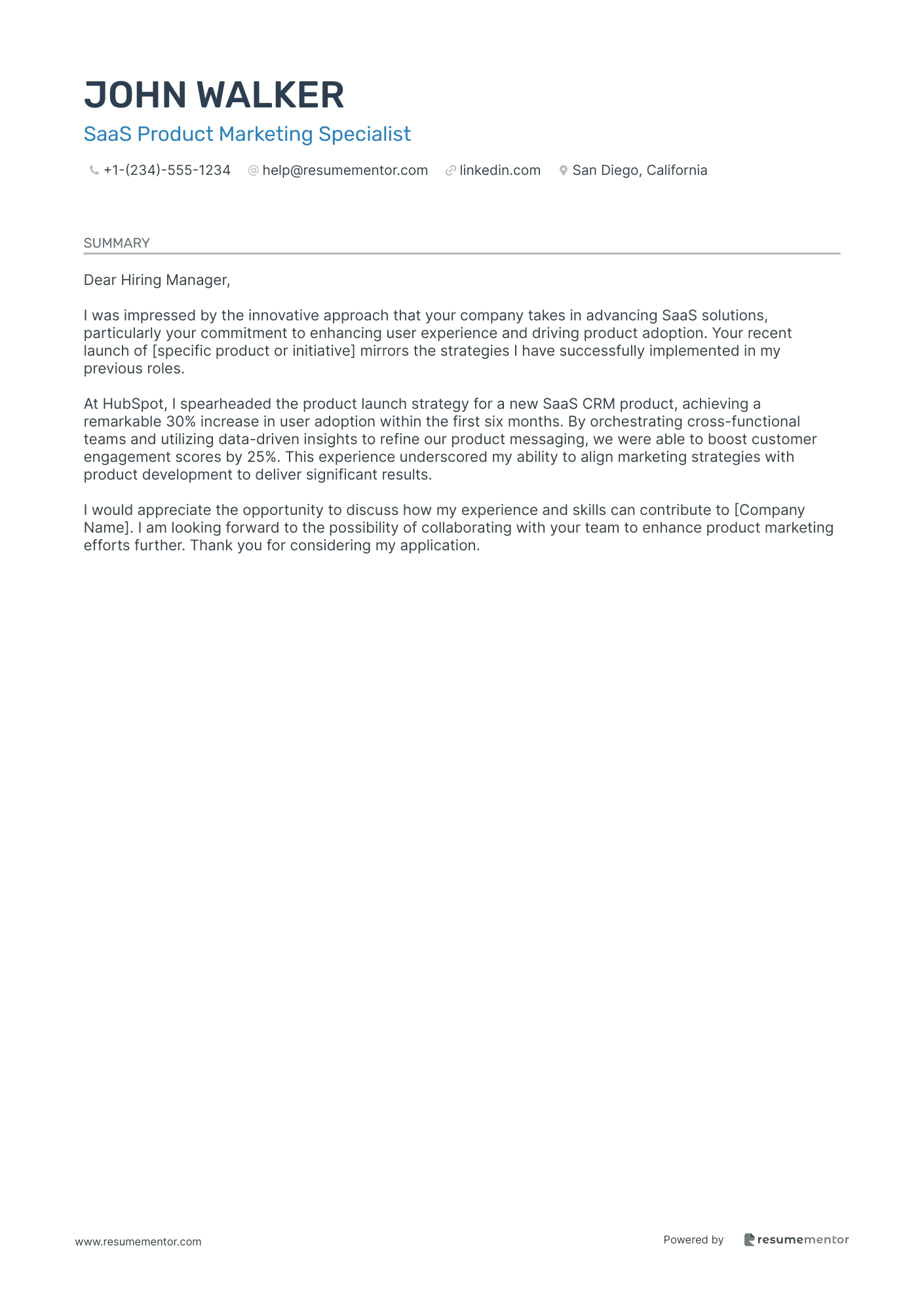 Saas Product Marketing Specialist