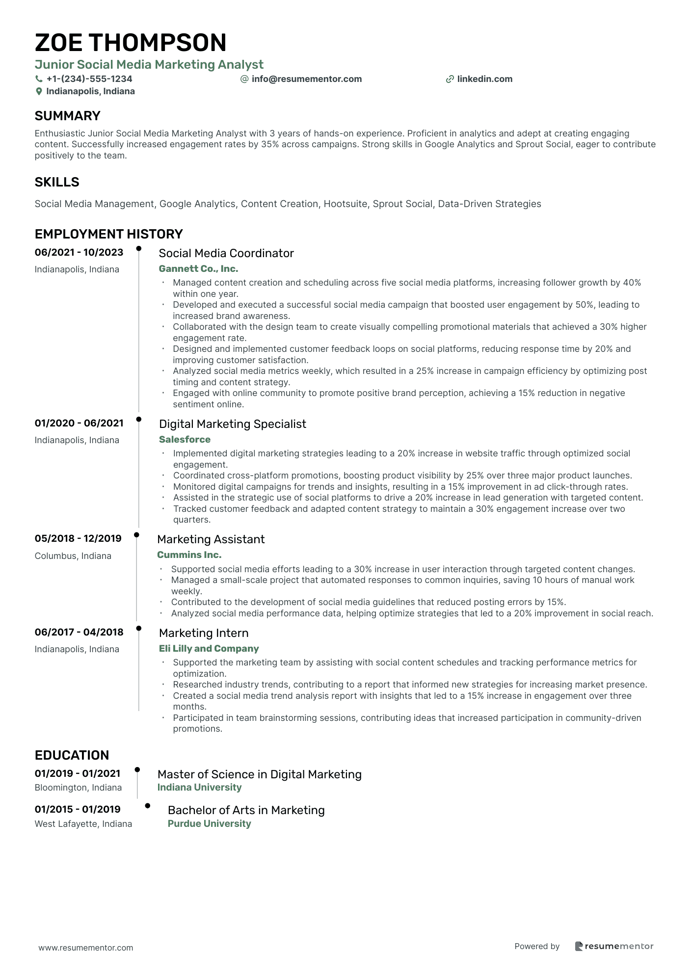 Junior Social Media Marketing Analyst