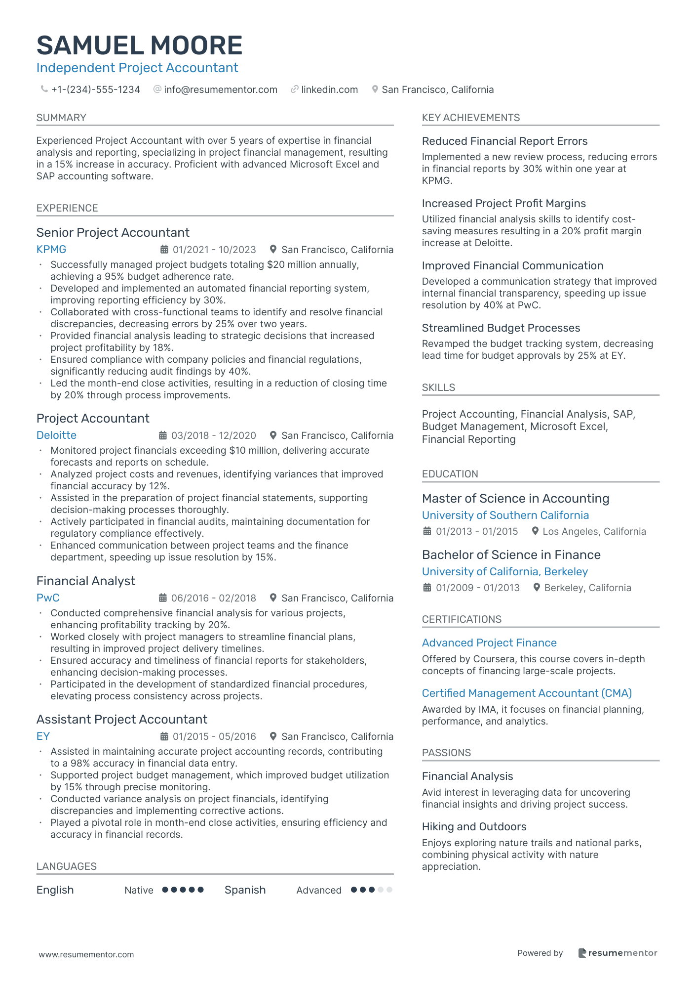 Independent Project Accountant