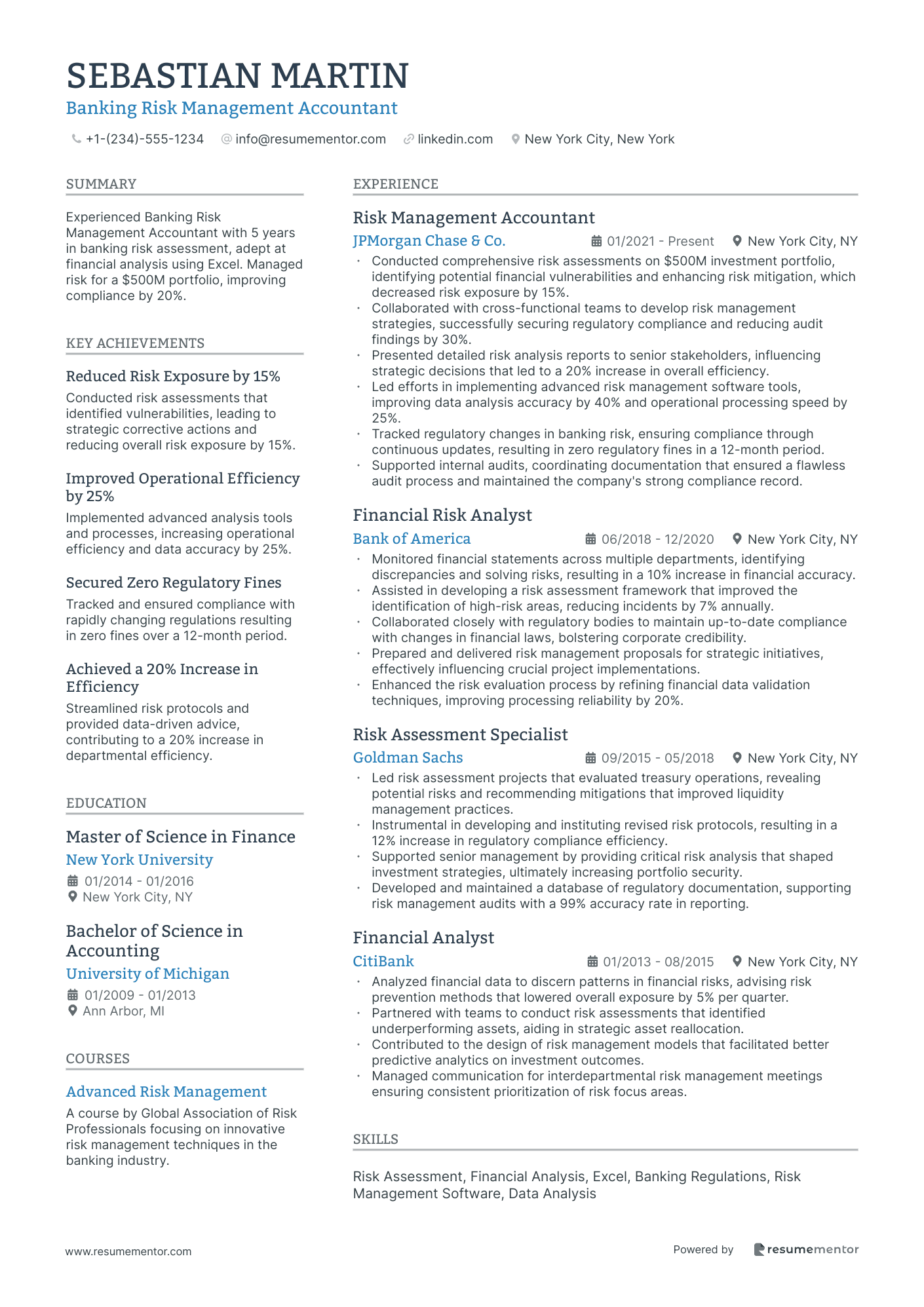 Banking Risk Management Accountant