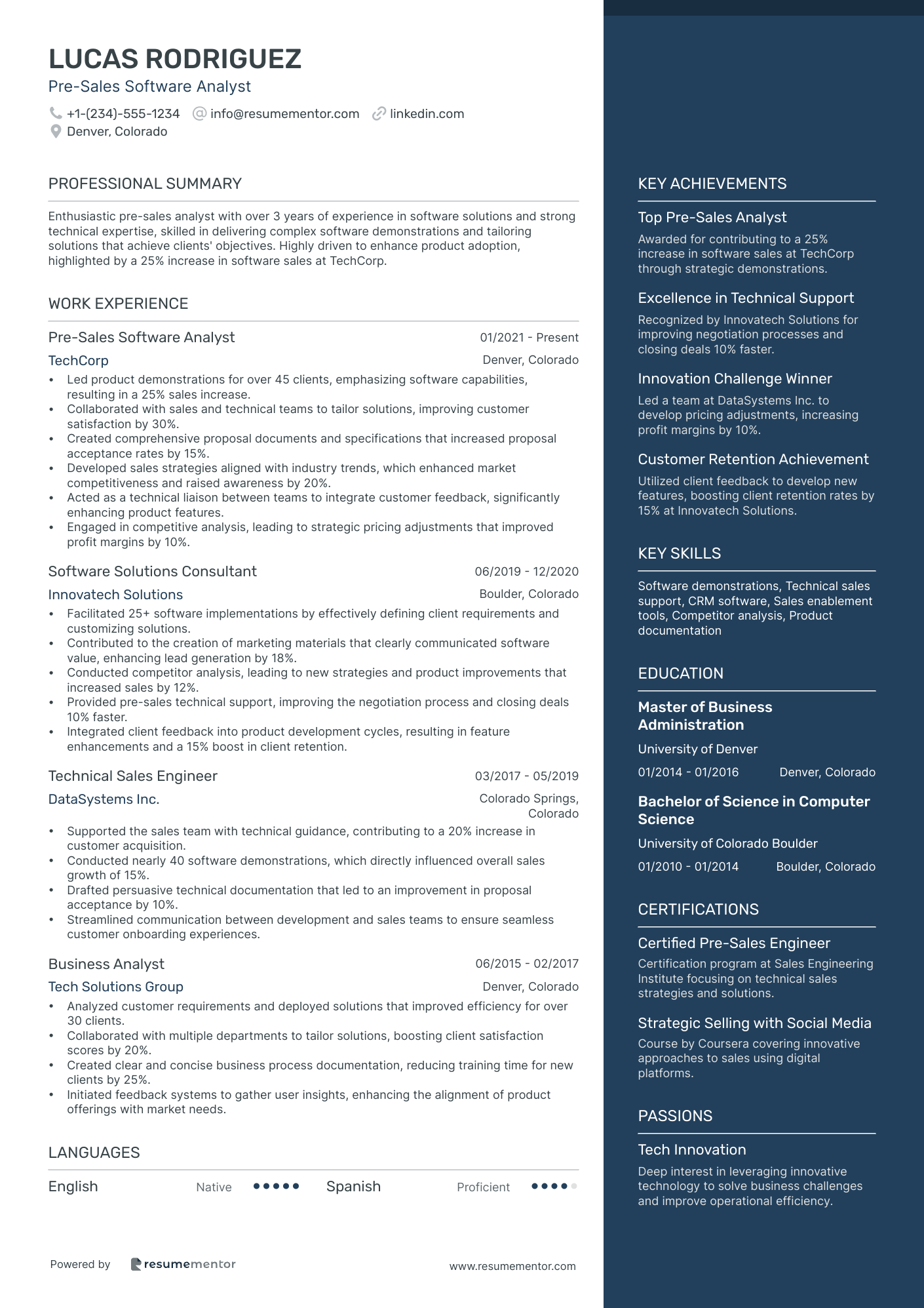 Pre Sales Software Analyst